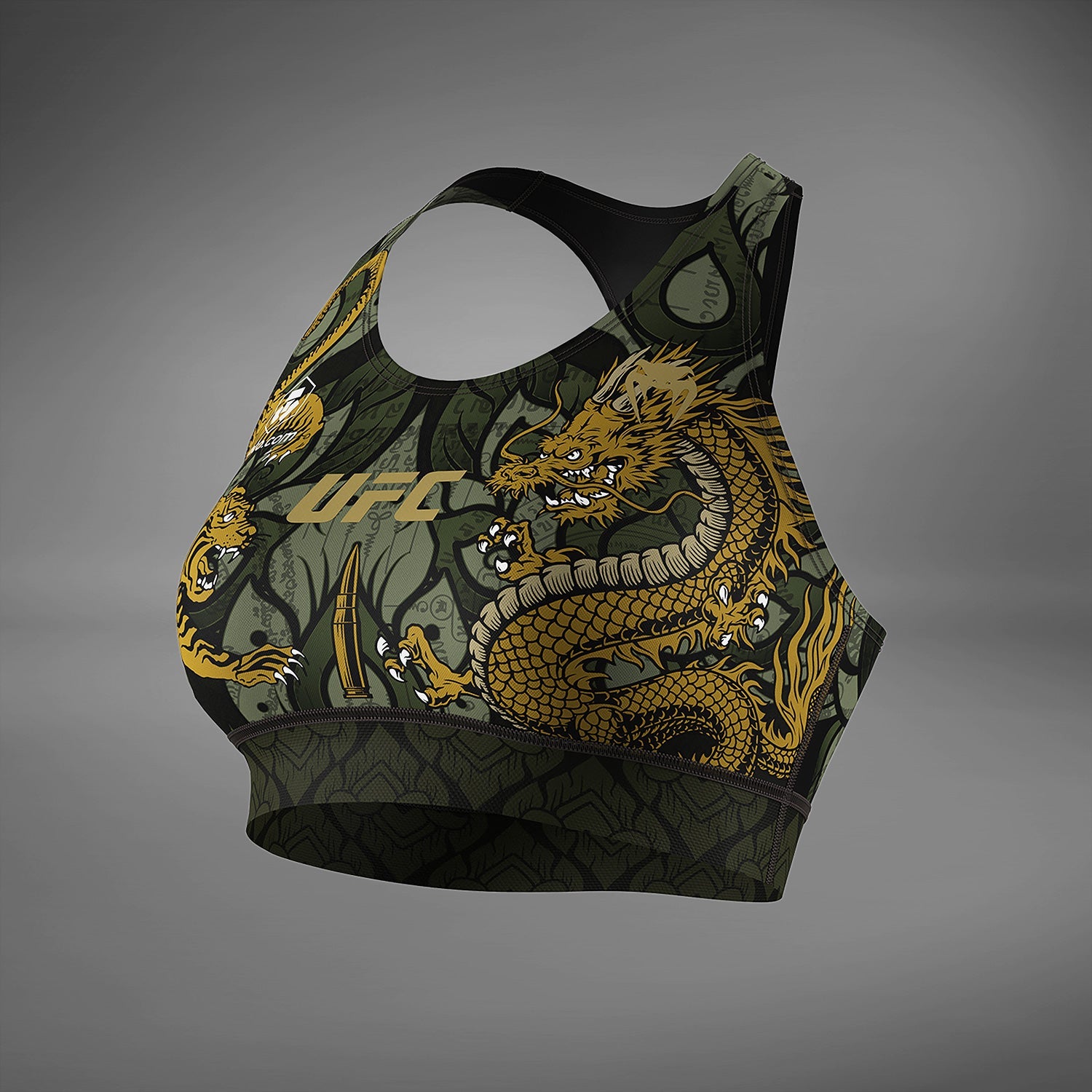 Venum UFC Unrivaled Women's Sports Bra - Green Valentina Shevchenko Edition | MMA Training & Fitness Workout Top
