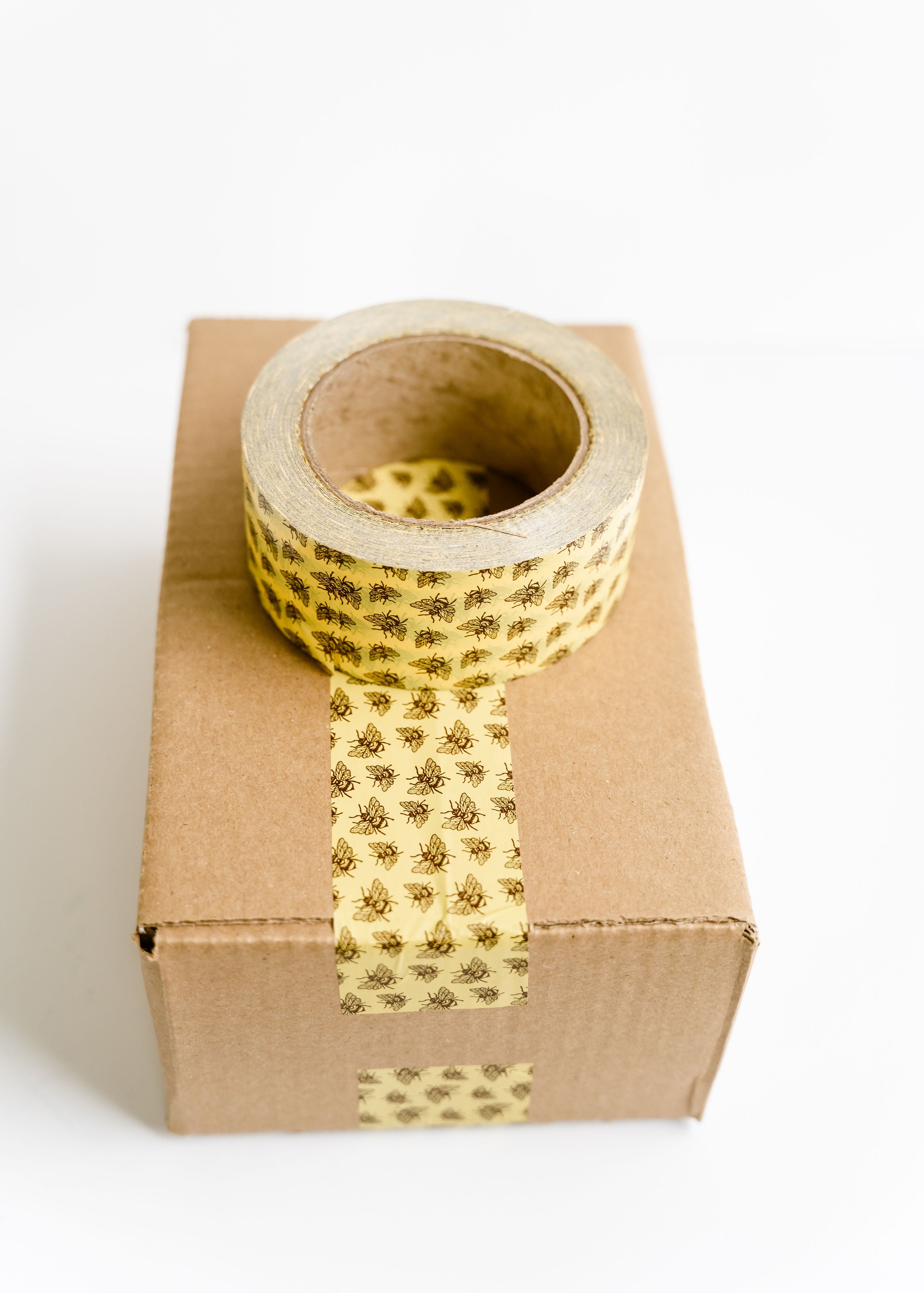 Bee Print Packaging Tape - Eco-Friendly Adhesive Tape for Shipping, Mailing & Moving - Perfect for Home, Office & E-commerce Businesses