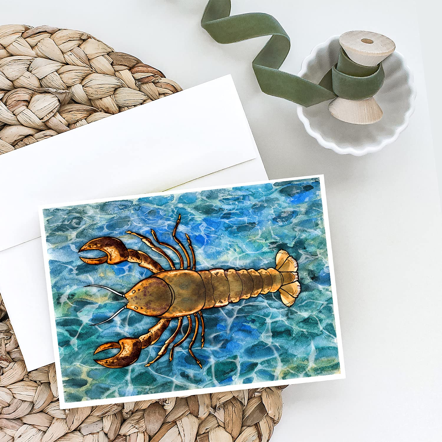 Whimsical Lobster Greeting Cards - Pack of 8 Blank A7 Note Cards (5x7 Inches) with Envelopes | Perfect for Birthday Wishes, Thank You Notes & Special Occasions