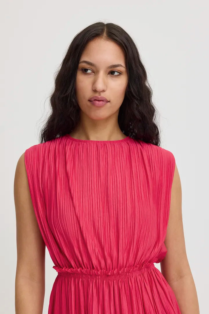 Ivy Sleeveless Top for Women - Bright Rose Summer Blouse, Breathable Casual Shirt for Outfits, Date Night & Beach Wear