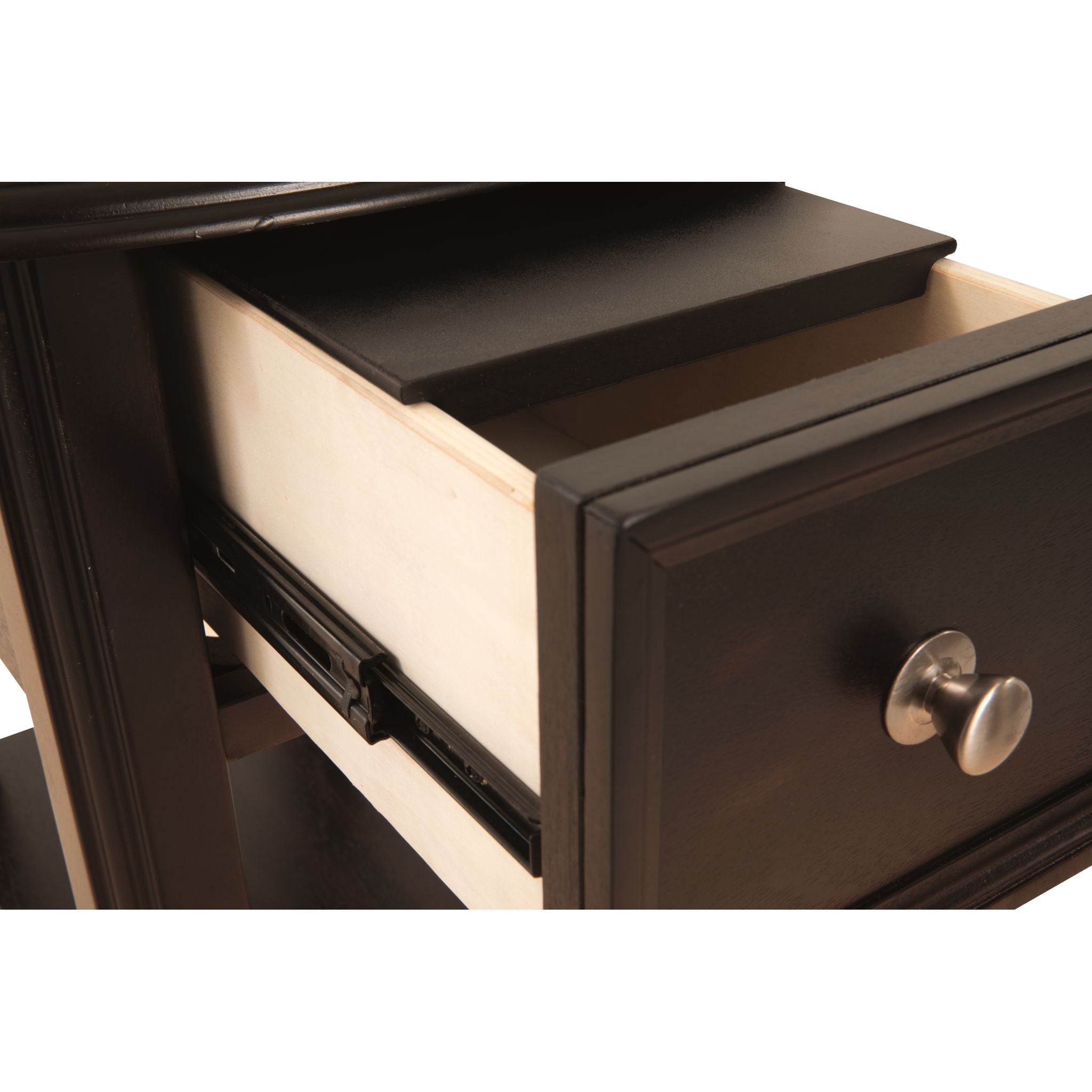 Breegin Black Chairside Table - Small Side Table for Living Room, Bedroom, or Office - Compact End Table with Modern Design for Coffee, Books, and Decor