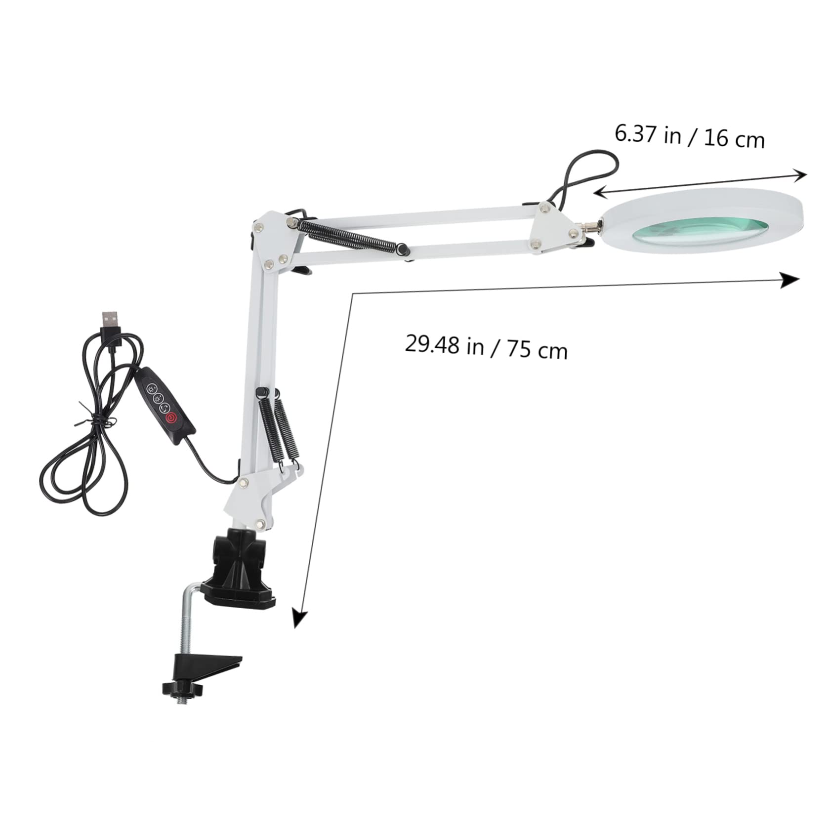 LED Magnifying Lamp with Adjustable Arm - 5X Magnification, Bright Desk Light for Reading, Crafts, Makeup & Beauty - Perfect for Hobbyists, Jewelers & Seniors