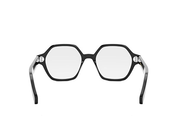 CELINE THIN CL50142I 001 Shiny Black Geometric Women's Eyeglasses - Fashionable Cat Eye Frames for Women | Perfect for Office, Reading & Everyday Wear
