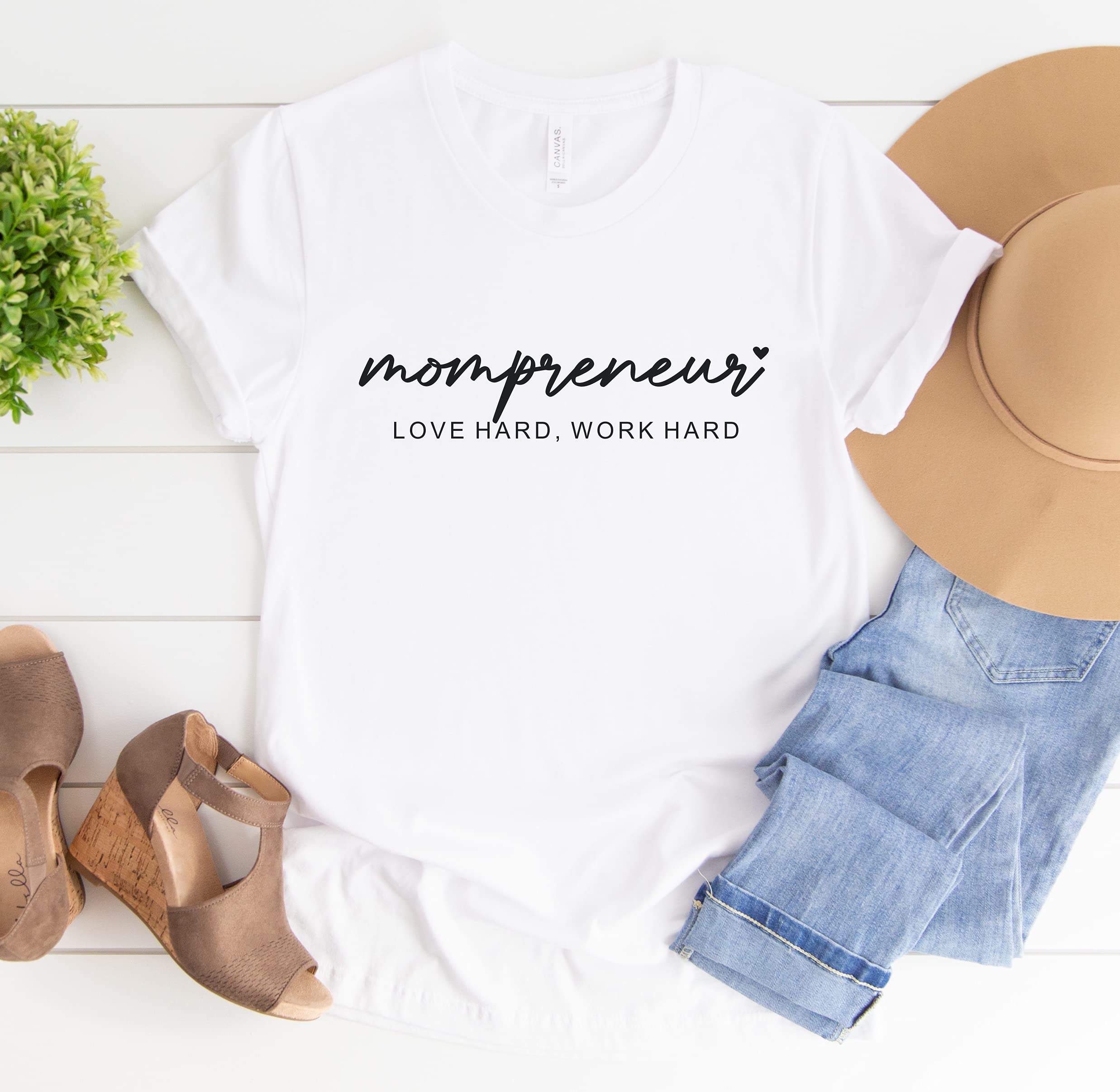 Mompreneur T-Shirt - Inspirational Entrepreneur Mom Shirt for Women | Perfect Mother's Day Gift & Comfortable Casual Wear for Moms