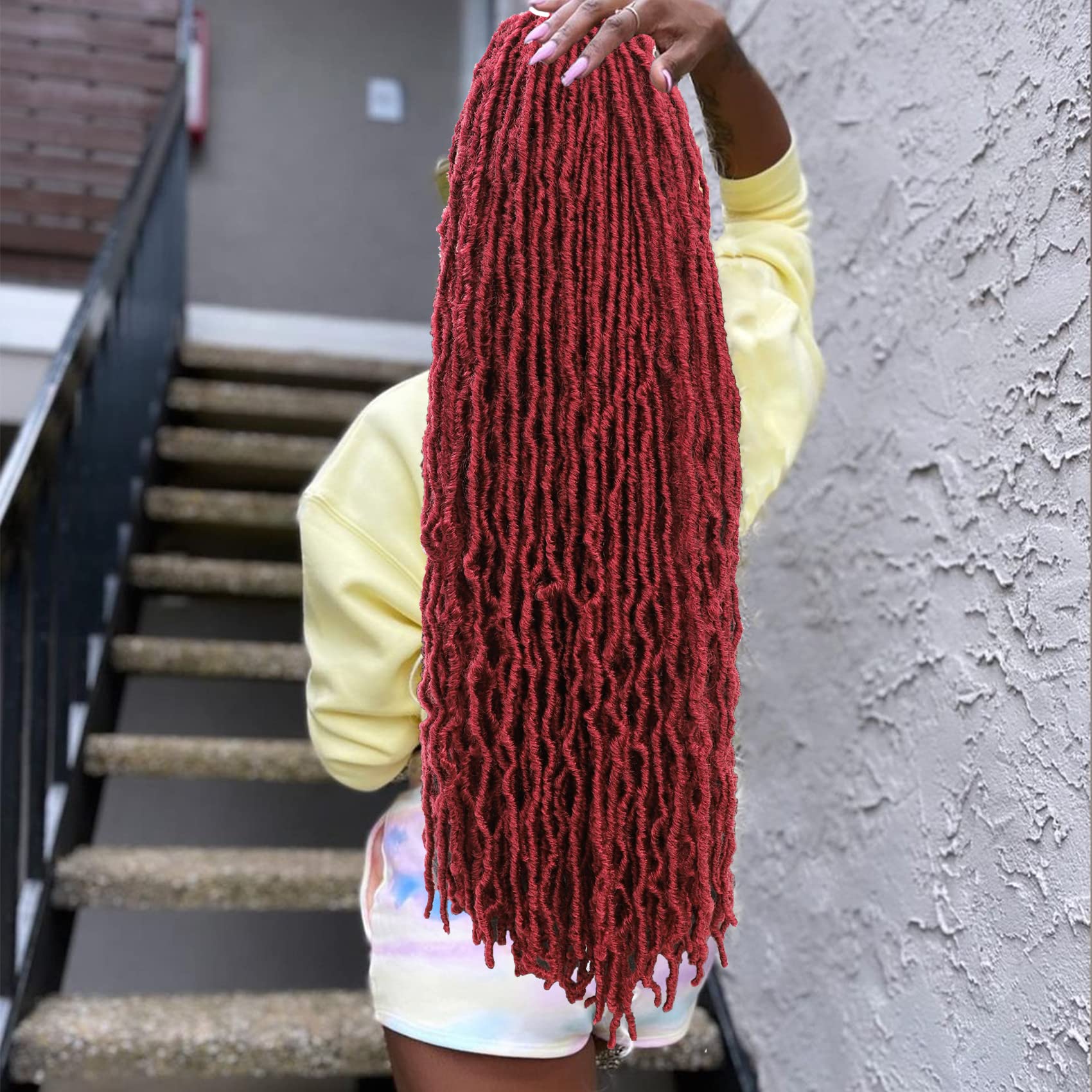Karida 36 Inch Faux Locs Crochet Hair - Soft Pre-Looped Synthetic Dreadlocks for Black Women (3 Pack) | Perfect for Protective Styles, Braiding & Natural Hair Care