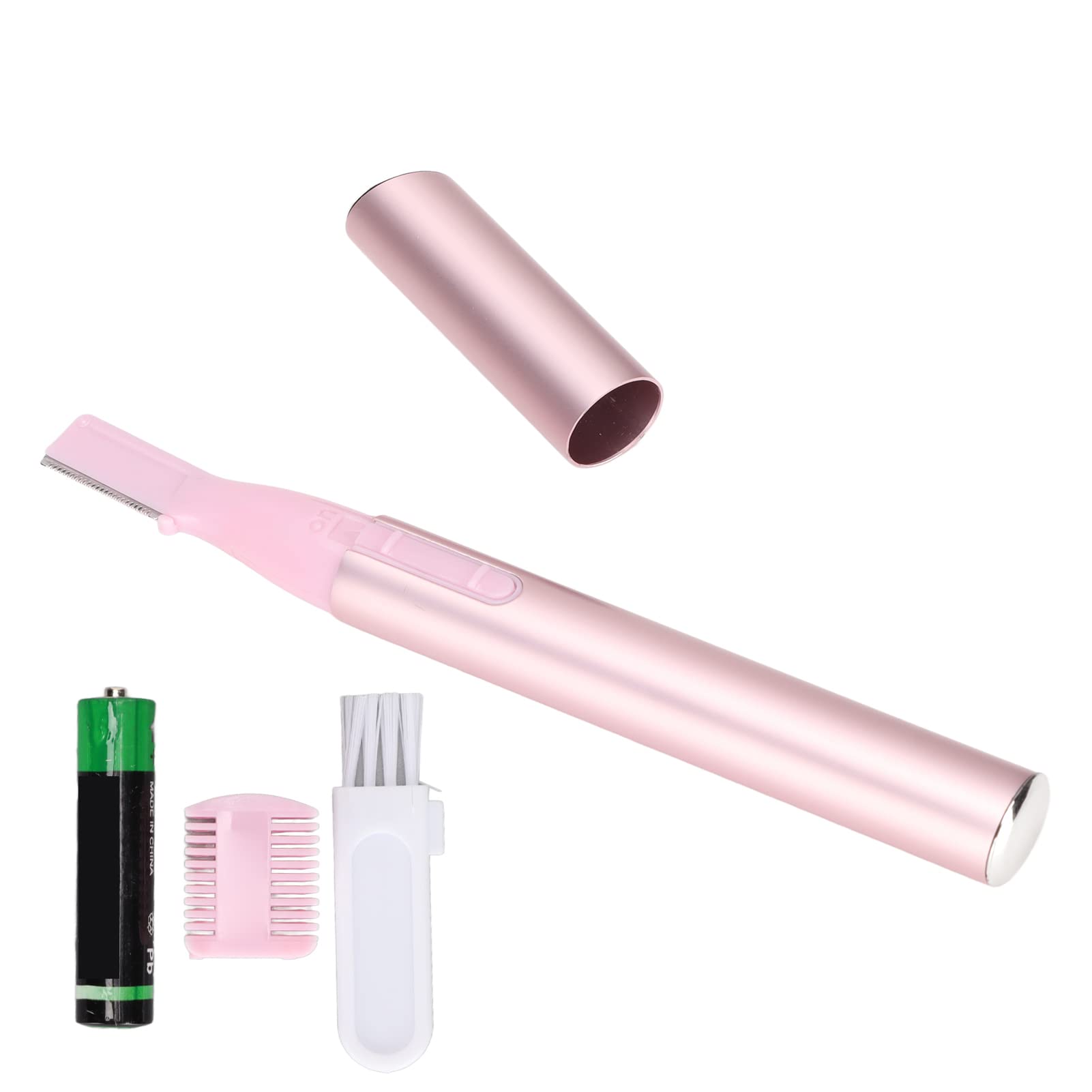 Electric Eyebrow Shaver & Trimmer - Rechargeable Eyebrow Hair Remover for Women, Painless Facial Hair Removal with Precision Blades (Pink) - Perfect for Travel, Grooming & Makeup Routine