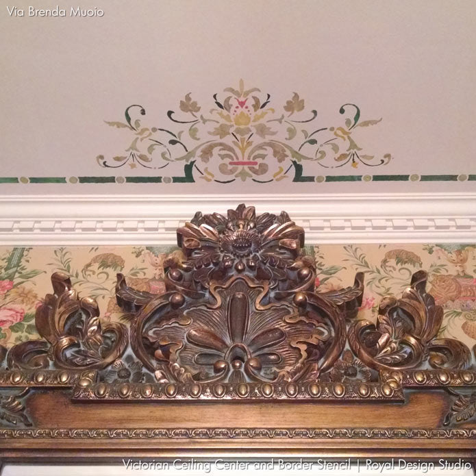 Victorian Ceiling Medallion Stencil - Elegant Decorative Pattern for Home & Wedding Decor - Perfect for DIY Ceiling, Wall, and Furniture Projects
