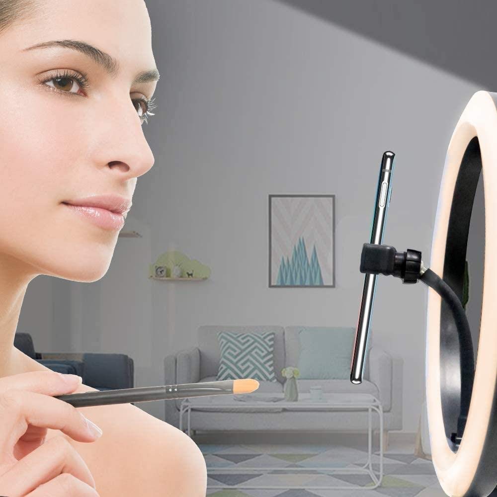 10 Inch 26cm LED Ring Light with Phone Clip - 360° Rotatable Fill Light for Live Streaming, Selfies, YouTube Videos & Photography - Perfect for TikTok, Instagram & Makeup Videos