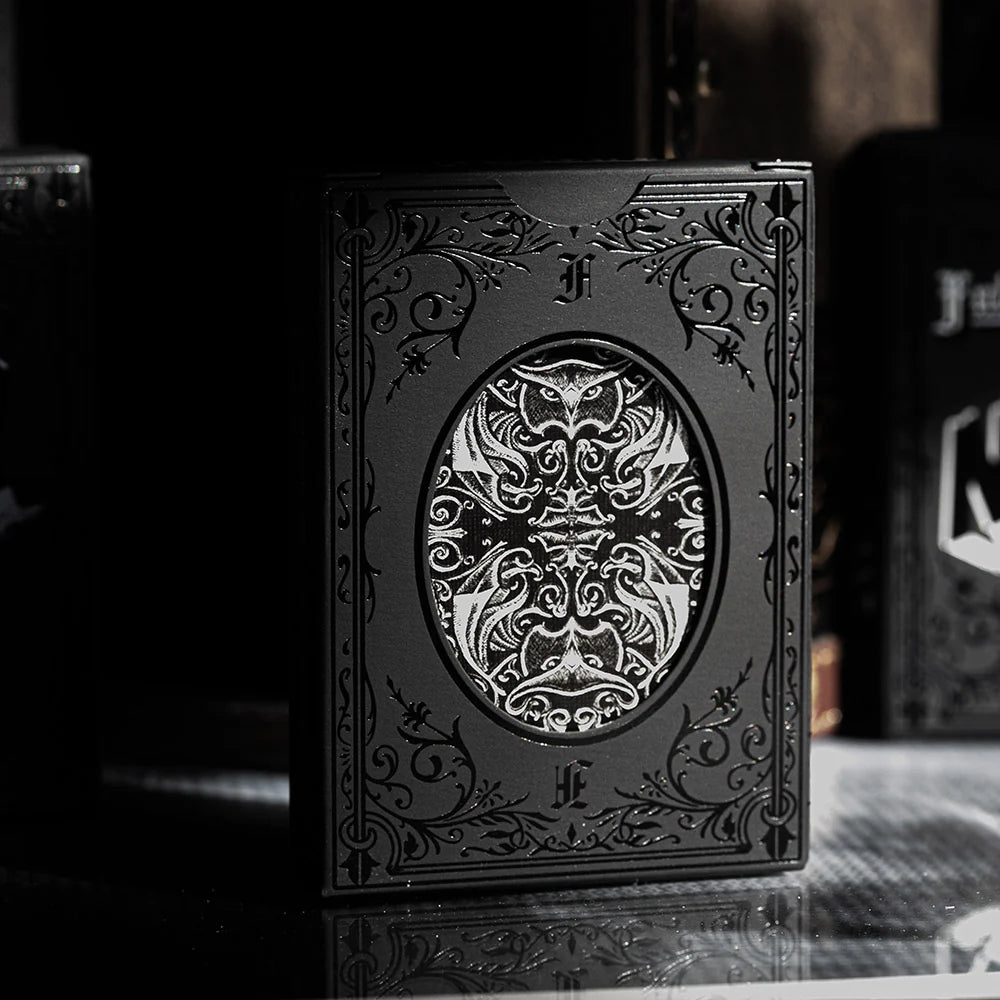 Fulton's Noir Playing Cards - Premium Black Deck for Poker, Magic Tricks & Cardistry | Perfect for Game Nights, Collectors & Professional Performers