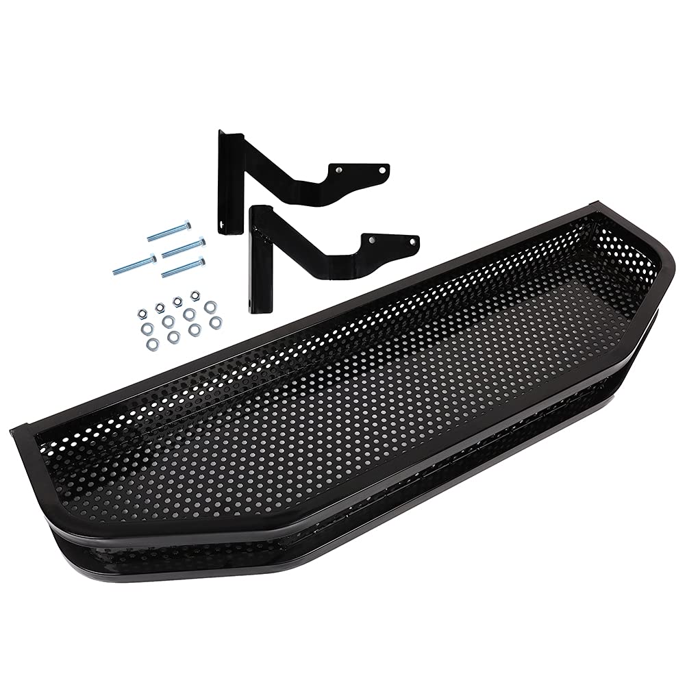 ROADFAR EZGO RXV Front Golf Cart Basket - Heavy Duty Steel Utility Storage Basket for Golf Carts - Extra Cargo Space - Black - Perfect for Golf Gear, Groceries & Outdoor Accessories