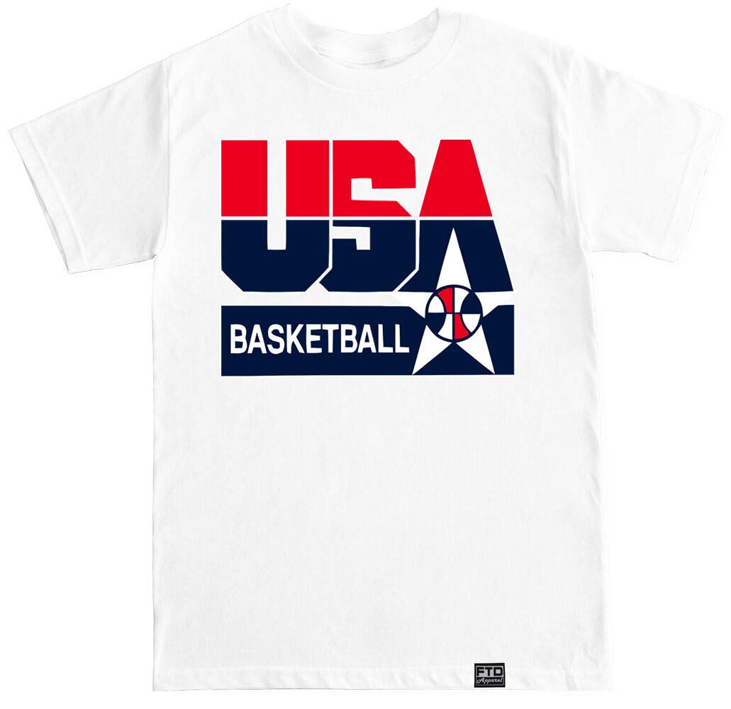FTD Apparel Men's USA Basketball T-Shirt - Comfortable Cotton Jersey Tee for Fans & Players - Perfect for Game Day, Streetwear & Casual Outfits