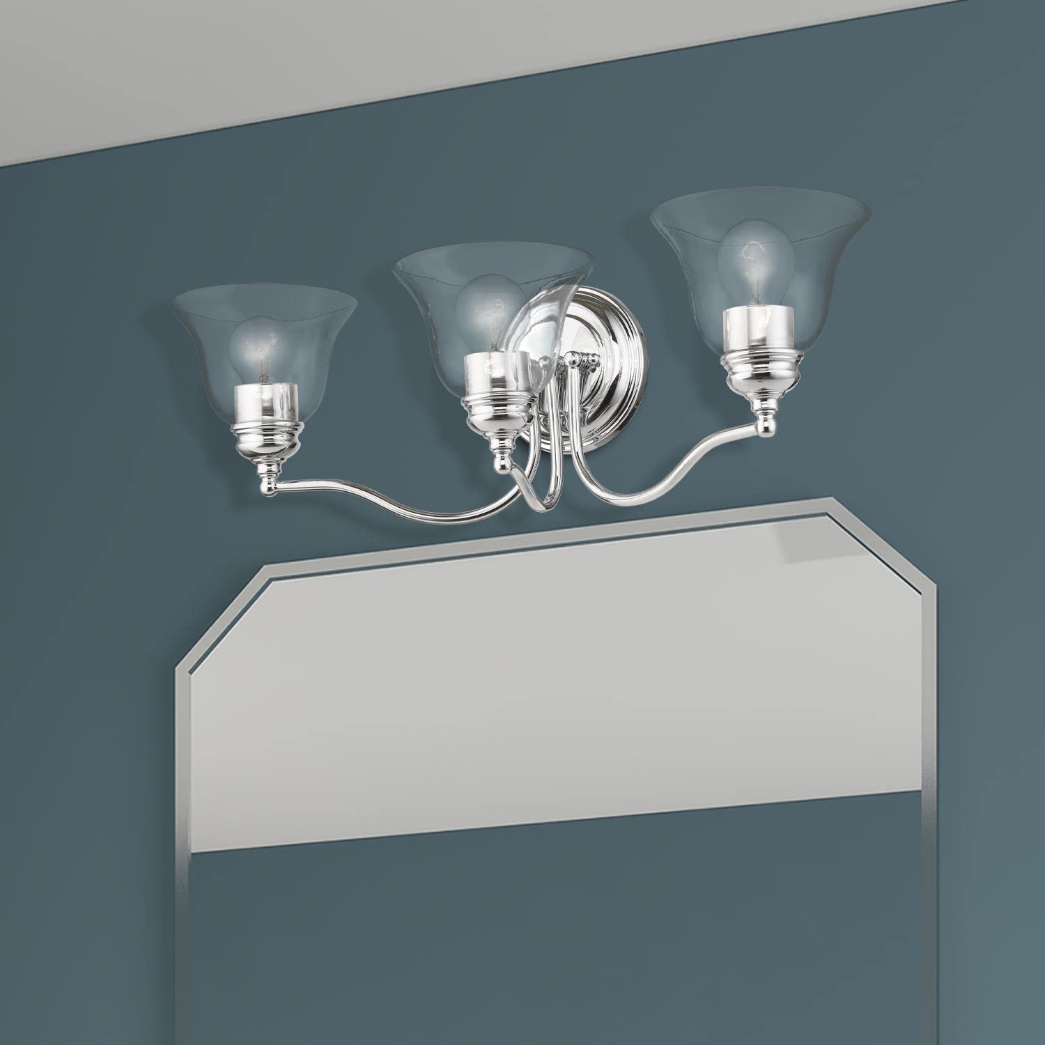 Moreland 3-Light Bathroom Vanity Light Fixture - Transitional Style - 7.5
