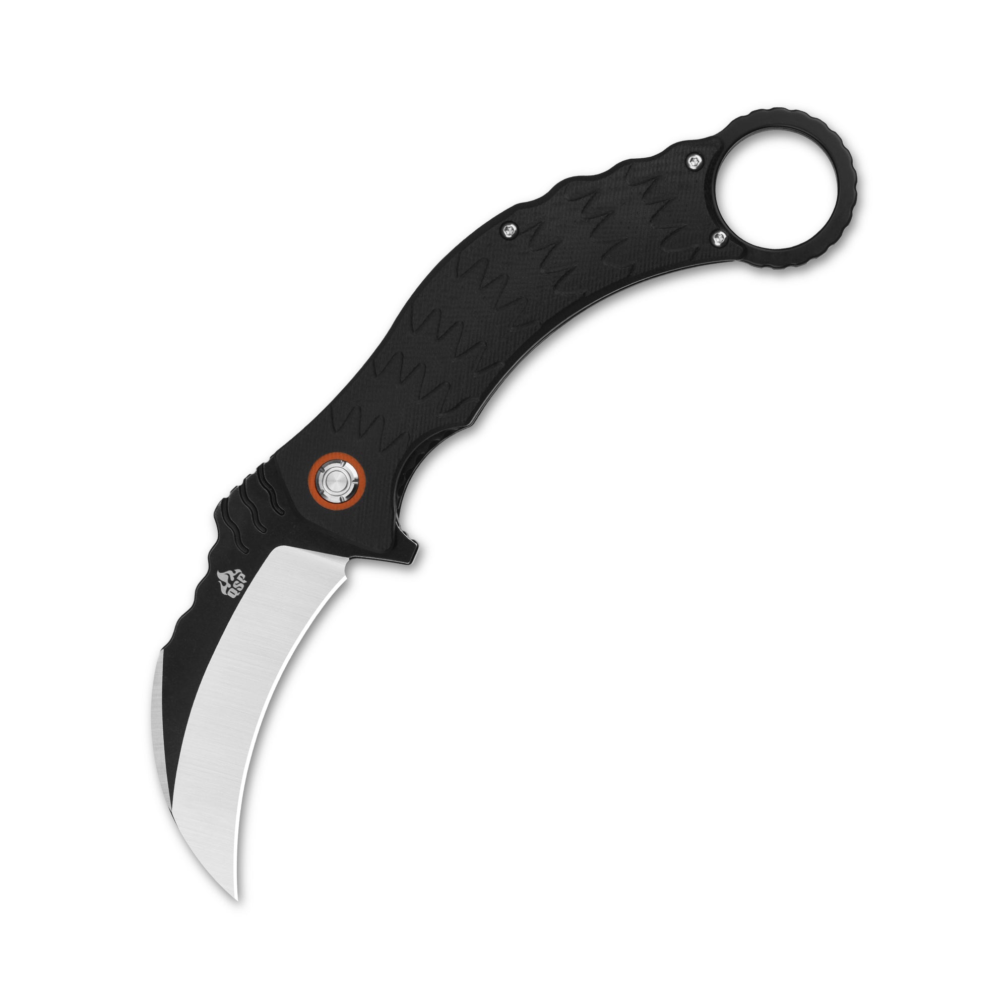 QSP Eagle Liner Lock Pocket Knife - D2 Steel Blade, G10 Handle - EDC Folding Knife for Camping, Hiking & Outdoor Adventures