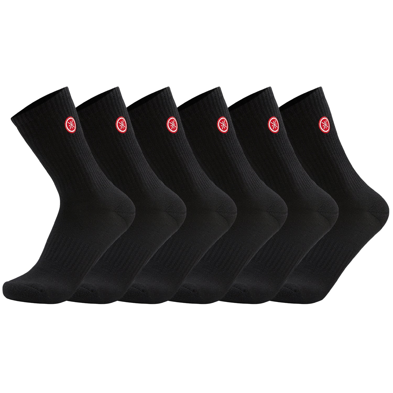 Wade Socks 6 Pairs Pack - Black Cotton Ankle Socks for Men & Women - Comfortable Everyday Wear for Work, Sports & Casual Outfits
