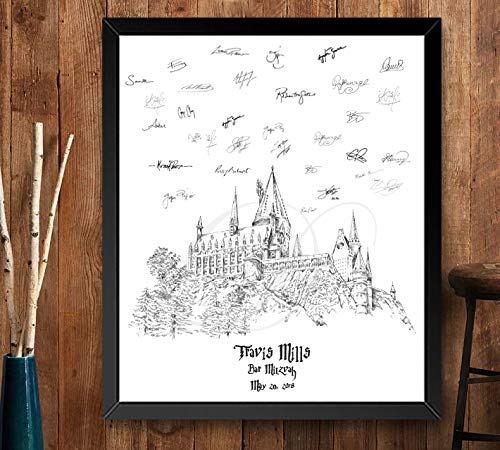 Harry Potter Hogwarts Castle Wedding Guest Book - Elegant Guestbook for Weddings, Bridal Showers & Special Events - Perfect for Harry Potter Themed Weddings & Parties