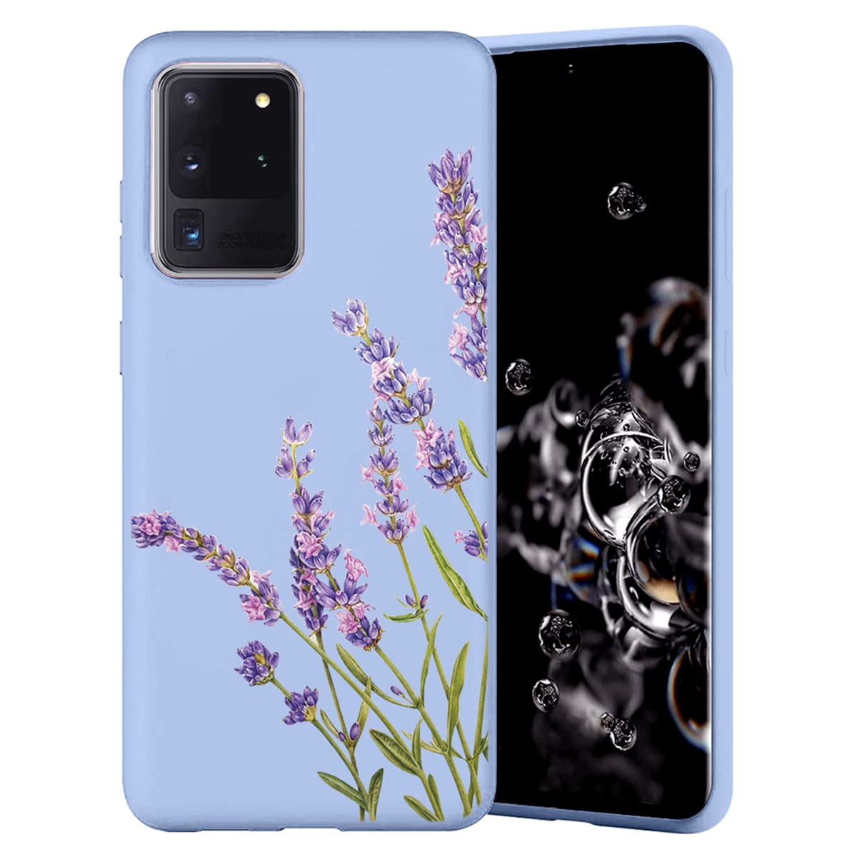 Cute Lavender Silicone Case for Samsung Galaxy A53 5G - Soft TPU Shockproof Protective Phone Cover with Fashion Pattern for Women & Girls | Perfect for Everyday Use, Work & School (6.5 inch)