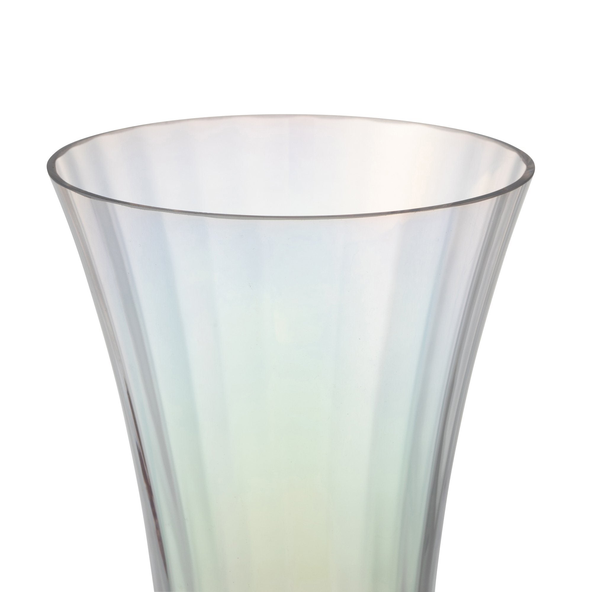 Luster Flower Vase - Medium Clear Glass Vase for Fresh or Artificial Flowers - Perfect for Home Decor, Wedding Centerpieces, and Tabletop Arrangements
