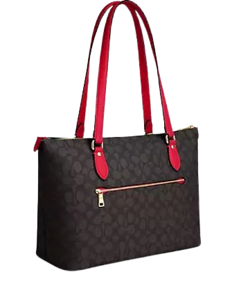 Coach Signature Canvas Gallery Tote Bag - Stylish Women's Handbag for Work, Travel & Everyday Use | Premium Leather Trim & Spacious Design
