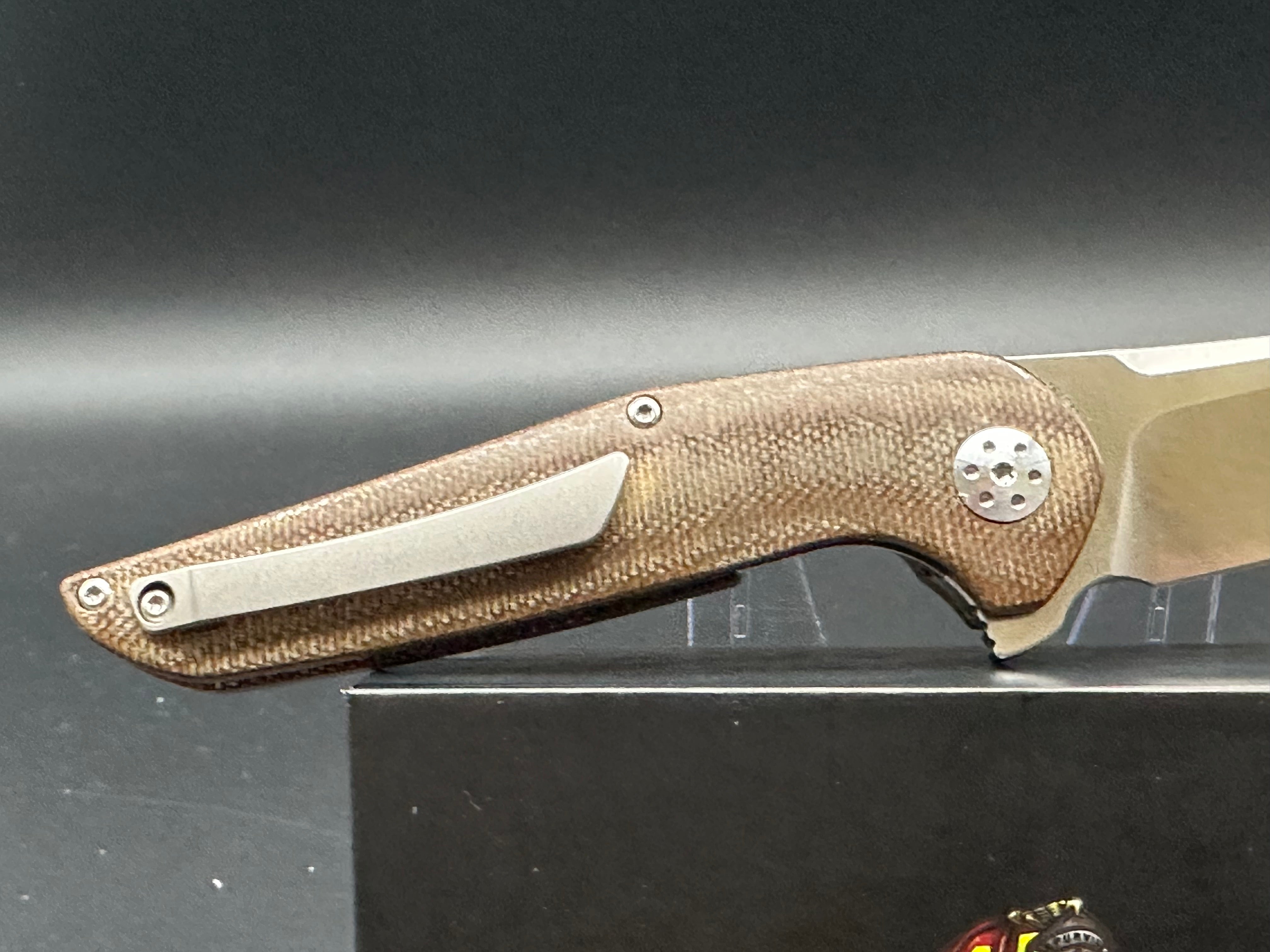 Purvis Progeny MR Folding Knife - Micarta Handle & 154CM Steel Blade - EDC, Camping, Outdoor Survival Gear
