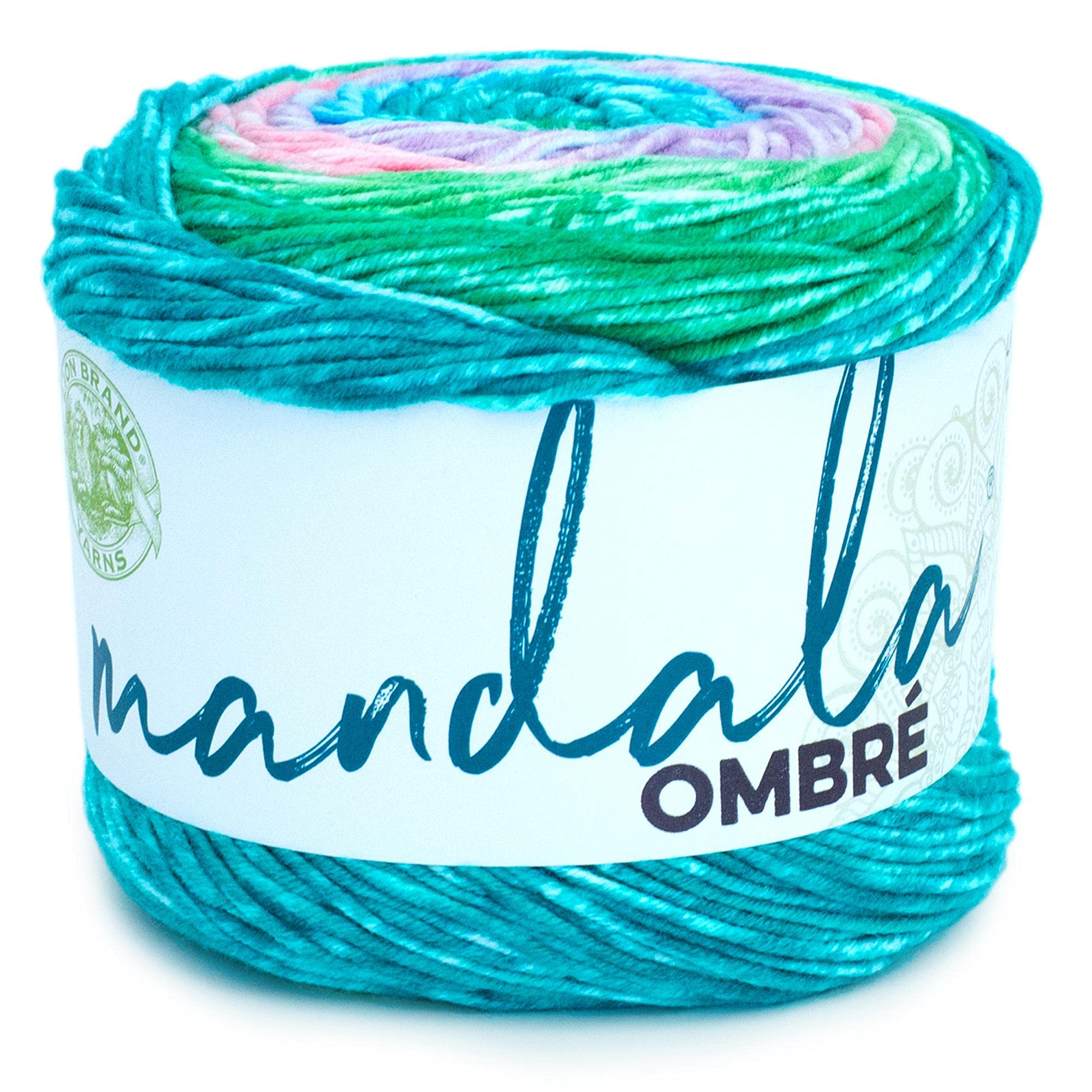 Lion Brand Yarn Mandala Ombré - Soft Crochet & Knitting Yarn with Vibrant Colors, 1-Pack - Perfect for Blankets, Scarves & DIY Crafts