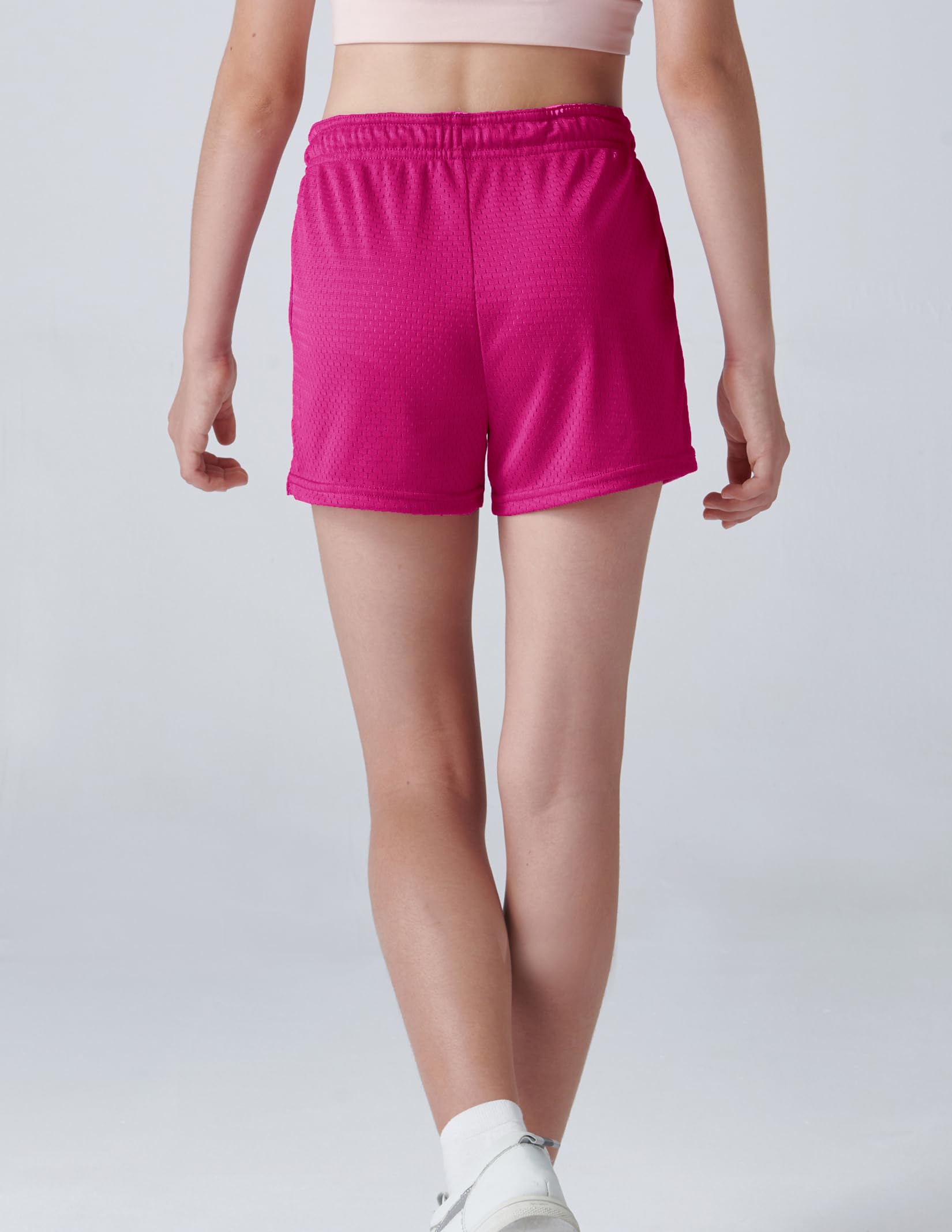 4 Pack Girls Athletic Shorts with Pockets - 3 Inch Quick-Dry Running Shorts for Kids & Teens - Perfect for Soccer, Basketball, Gym & Outdoor Activities