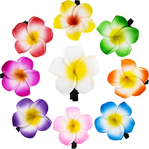 36Pcs Hawaiian Plumeria Flower Hair Clips - Foam Artificial Hair Accessories for Women, Bridal Wedding, Beach Party & Summer Vacation Hair Decorations - Perfect for Boho Style, Tropical Theme Events and Photo Shoots