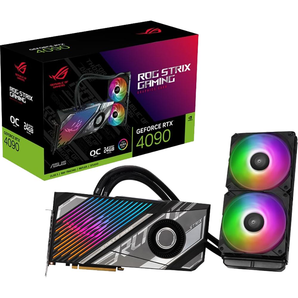 ASUS ROG STRIX LC RTX 4090 24GB GDDR6X Liquid Cooled Gaming Graphics Card - Ultimate 4K & 8K Gaming, VR, AI & Content Creation Performance for PC Builders & Enthusiasts
