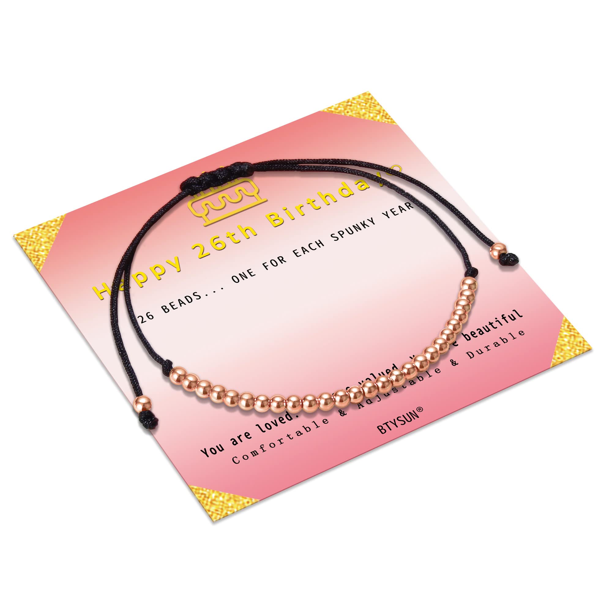 Adjustable Birthday Bracelets for Women & Teen Girls - Silver, Gold & Rose Gold Beaded Link Bracelet - Thoughtful Gifts for Daughter, Girlfriend, Wife, Sister & Best Friend - Perfect for Birthdays, Christmas & Special Occasions - Jewelry for Everyday Wear, Parties & Celebrations (14th to 35th Birthday Gifts)