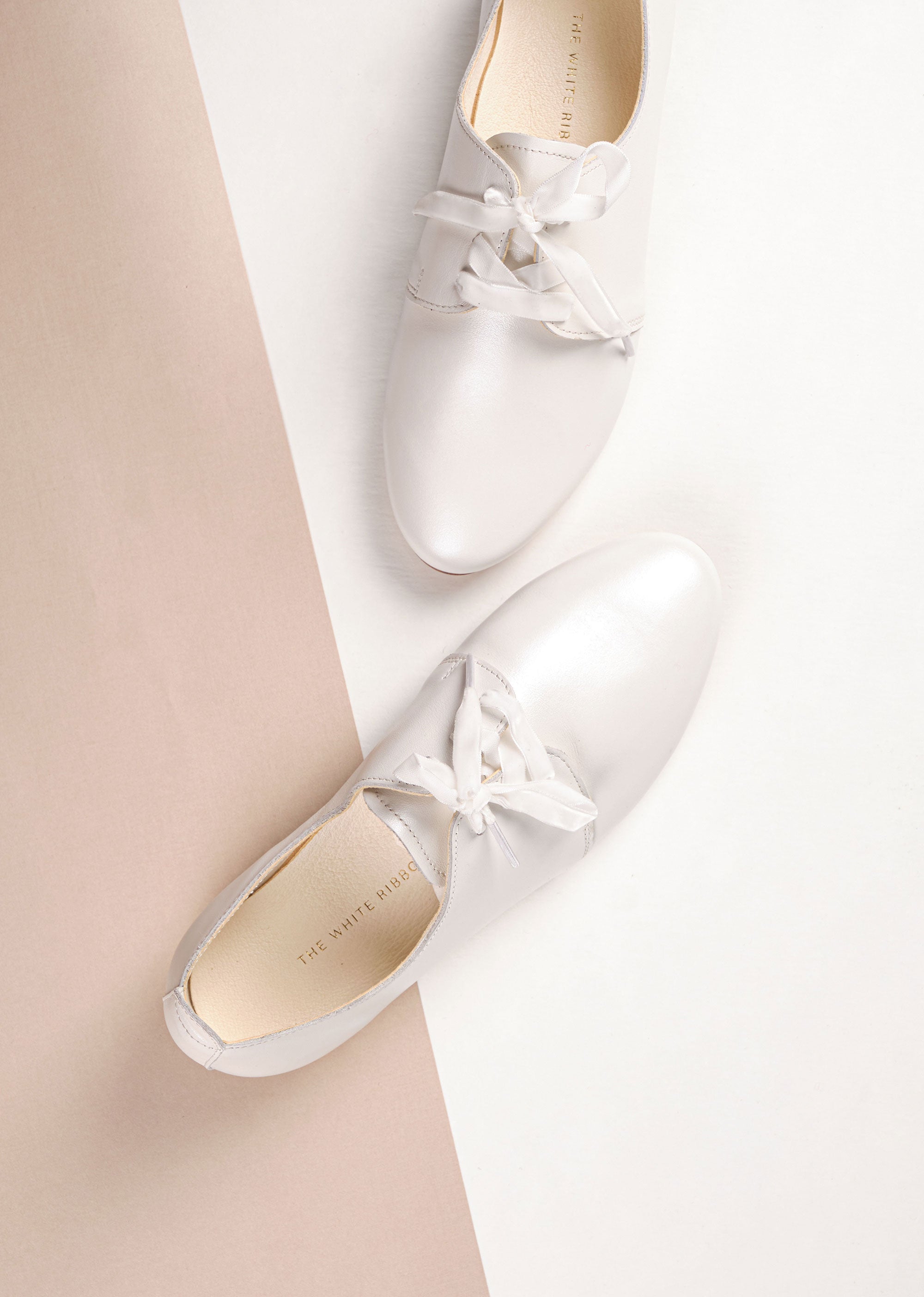 AVA Women's Pearl Ivory Oxford Shoes - Classic Comfort for Work, Office & Formal Occasions