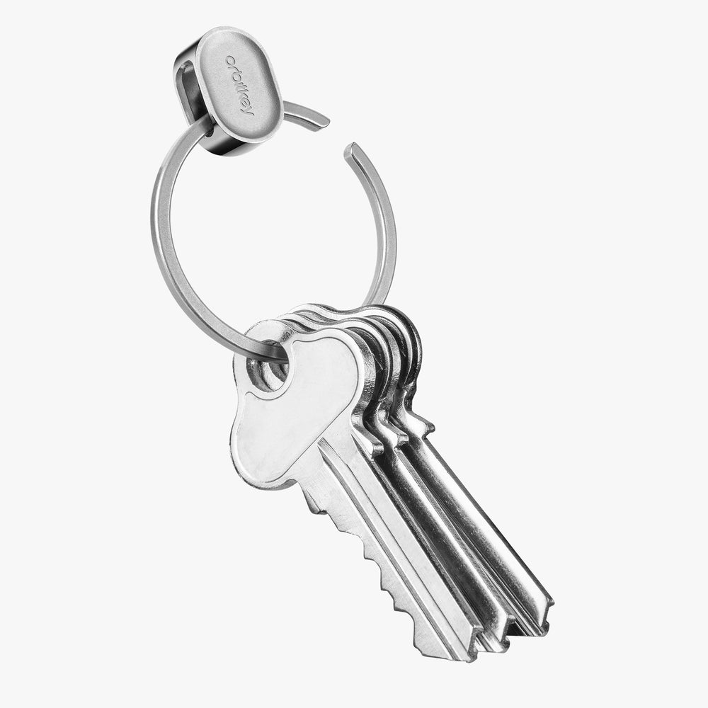 ORBITKEY Ring V2 - Premium Minimalist Key Organizer (Silver) | Durable Metal Key Holder for Home, Office & Travel Accessories
