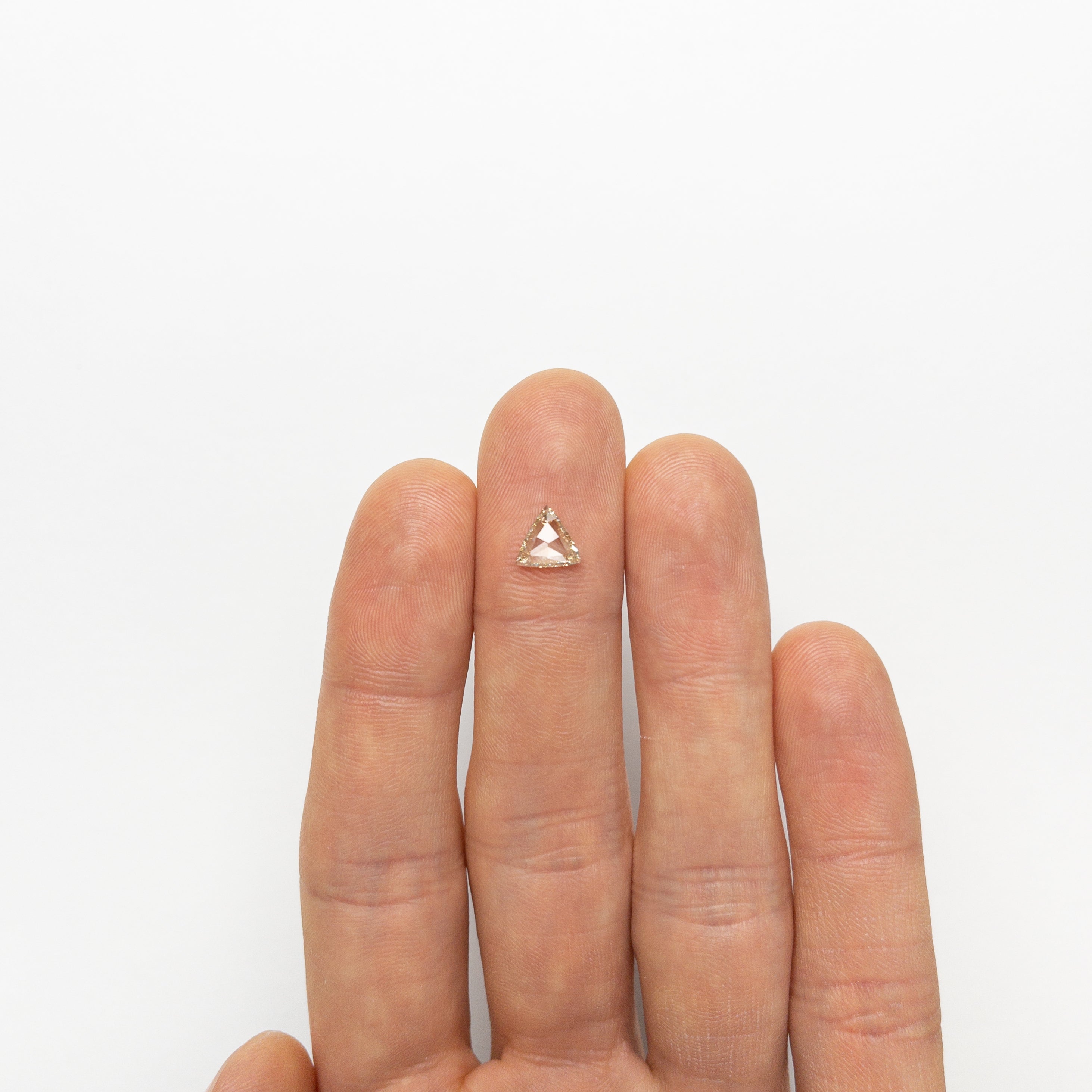 0.72ct Trillion Rose Cut Diamond (6.94x7.43x2.07mm) VS1 Q R - Loose Gemstone for Jewelry Making, Engagement Rings & Unique Gifts