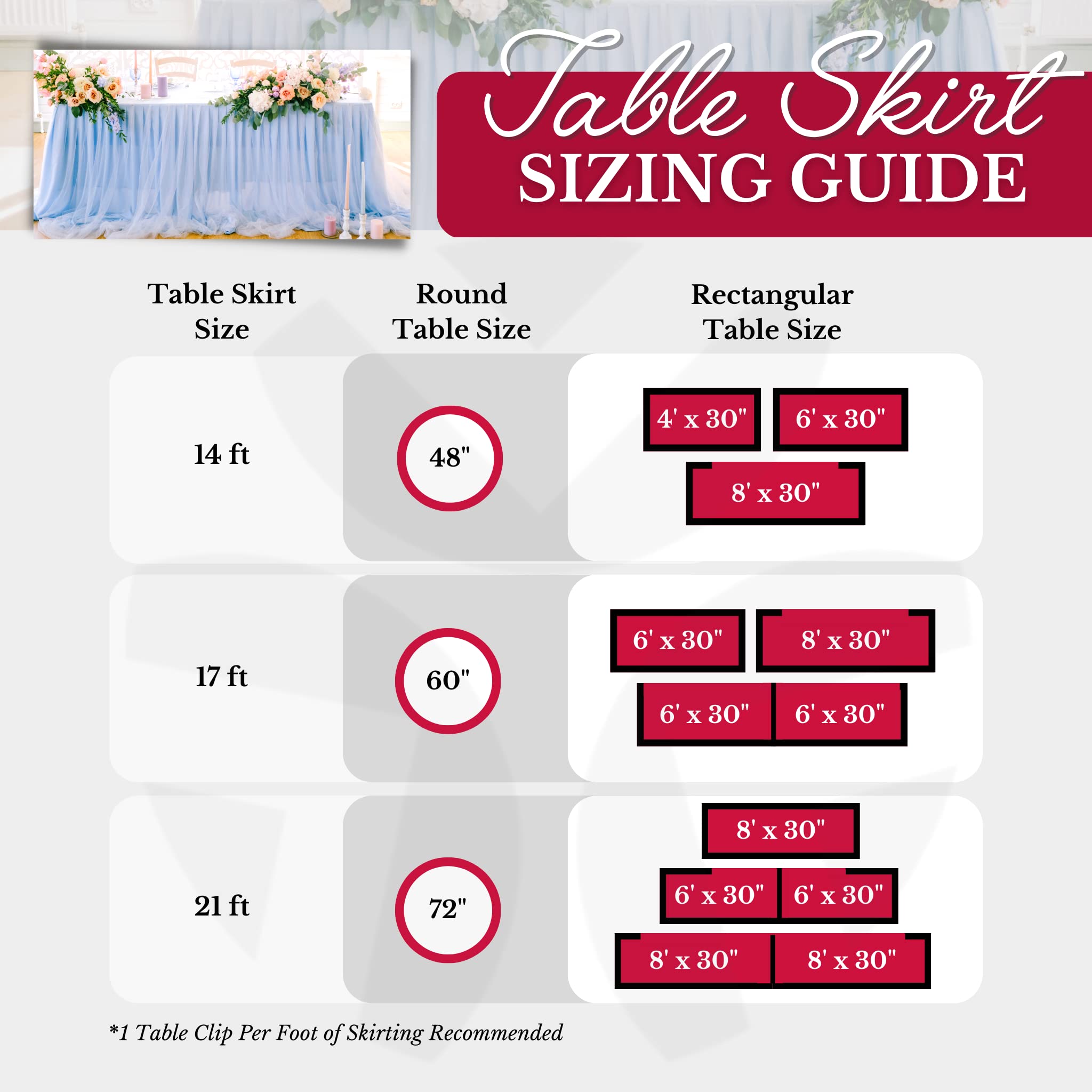 17Ft Burgundy Curly Willow Table Skirt - Elegant Decoration for Wedding, Quinceañera, Birthday Party & Special Events - Perfect for Banquet Halls, Reception Decor, and Celebration Backdrops