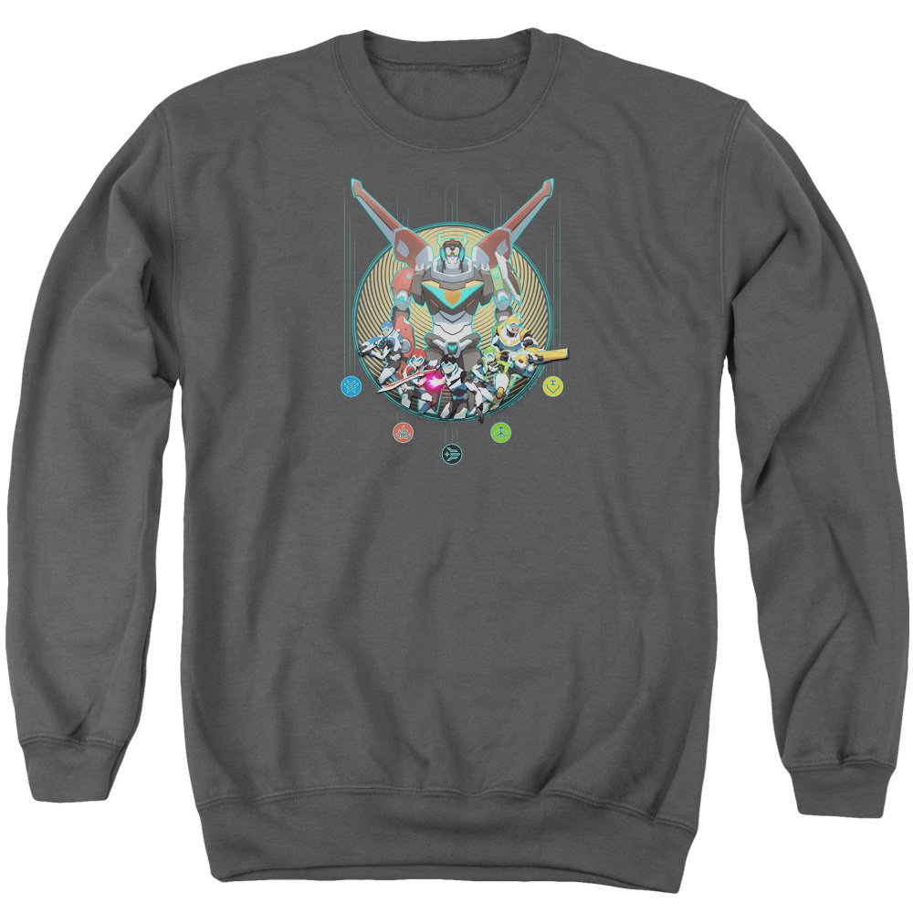 Voltron Assemble Unisex Crewneck Sweatshirt for Men & Women | Soft Cotton Pullover | Anime & Gaming Fan Apparel | Perfect for Cosplay, Casual Wear & Gift Giving
