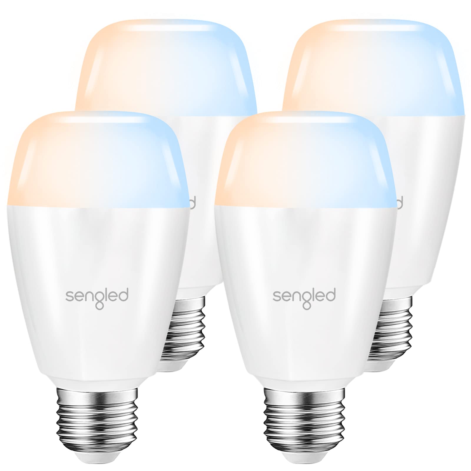 Sengled Zigbee Smart Light Bulbs 4-Pack - 60W Equivalent, 800LM Dimmable LED Bulbs, Works with Alexa, Echo Show & Samsung SmartThings - Tunable White (2700K-6500K), A19 E26 Base - Perfect for Home Automation & Smart Lighting Control