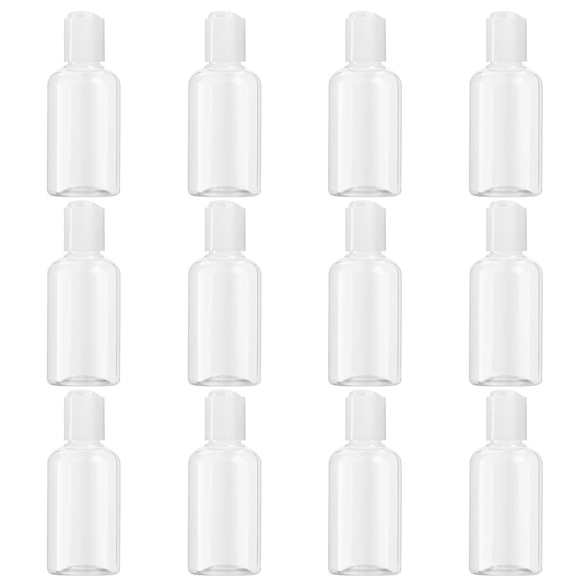 BESPORTBLE 12 Pack Refillable Travel Bottles with Press Cap - Leak Proof Squeeze Containers for Shampoo, Lotion, Cream | Perfect for Air Travel, Gym, Camping & Toiletry Organization