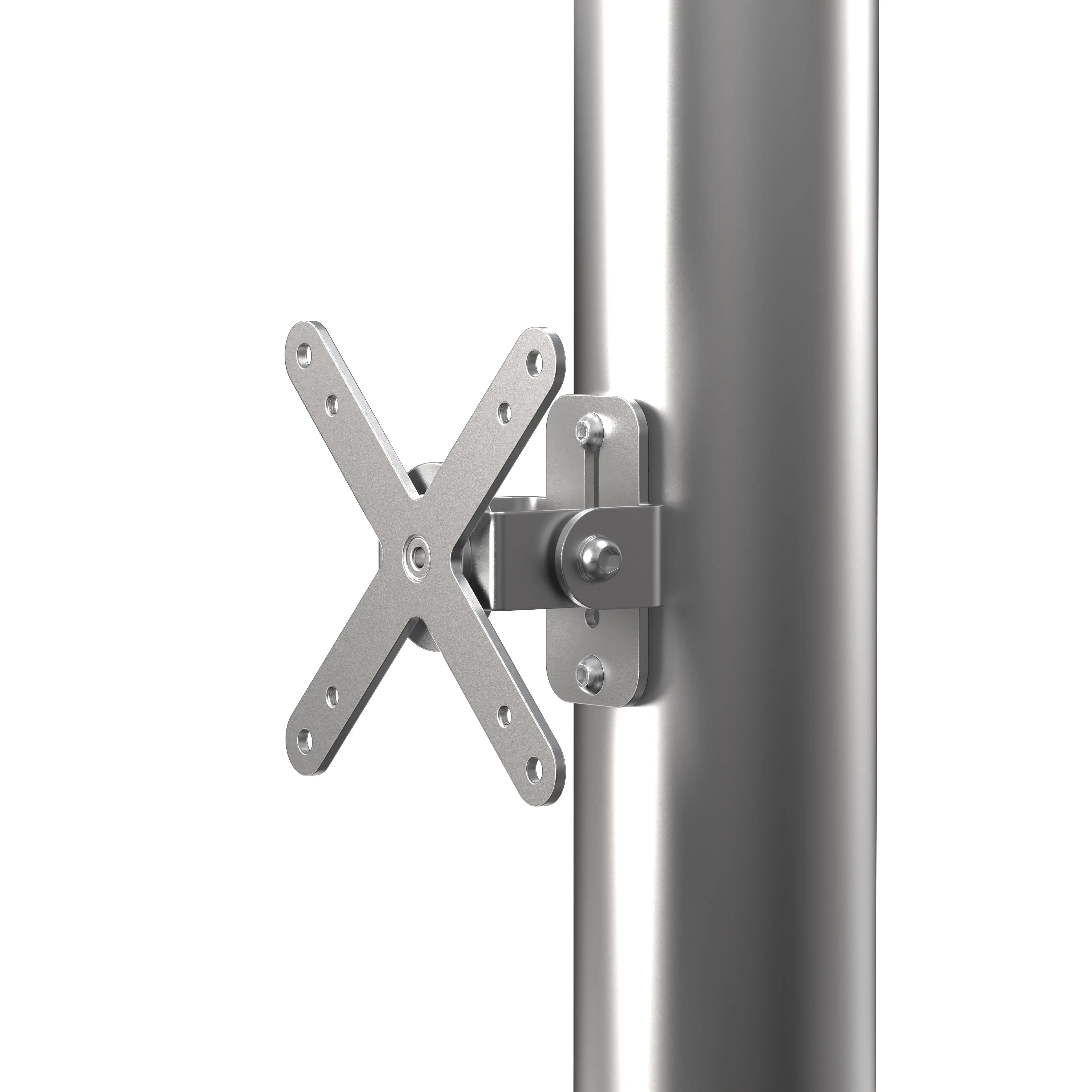 Stainless Steel Articulating VESA Mount Bracket for Poles, Beams & Corners - Universal Tablet Holder Compatible with 7.9