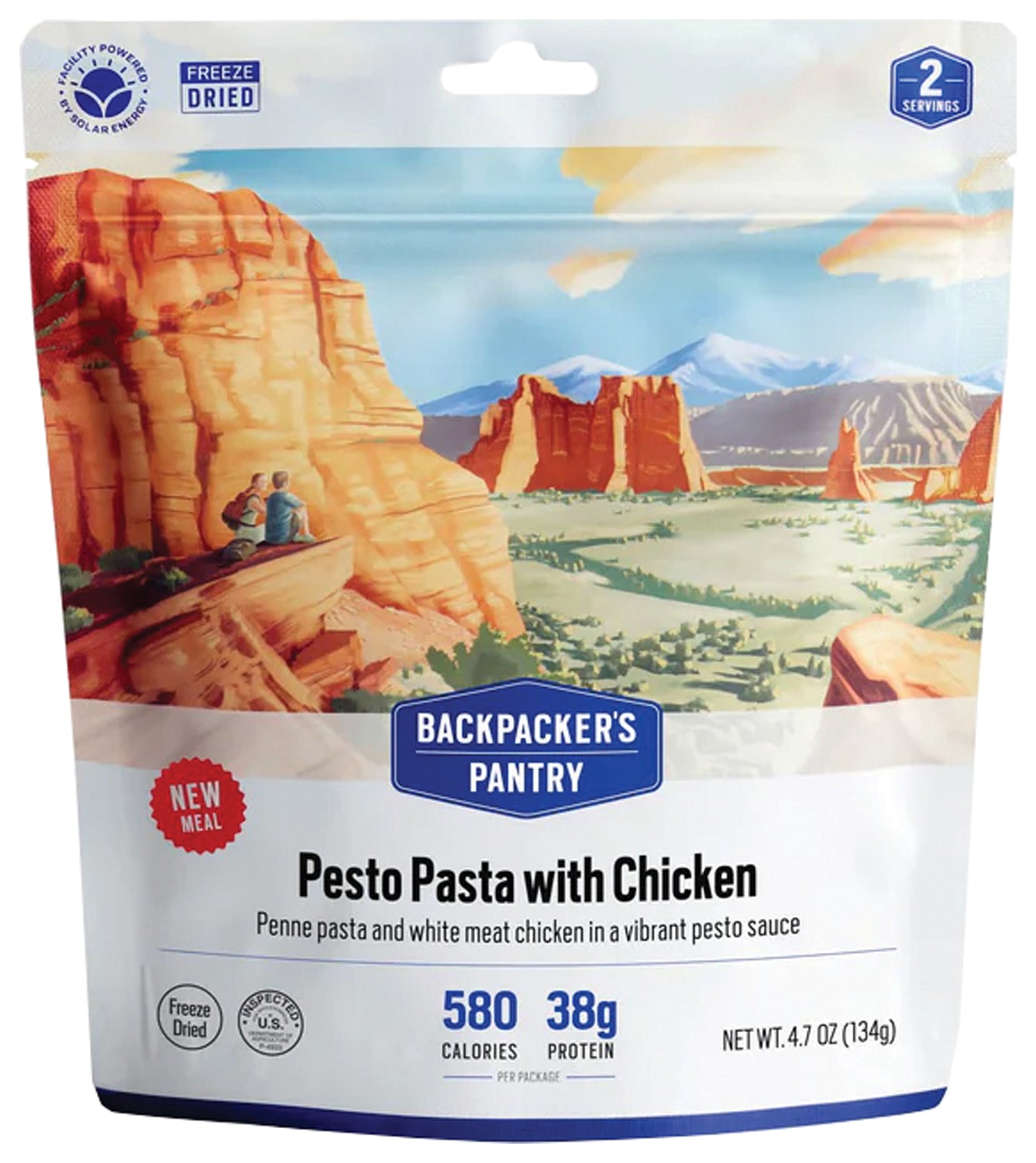 Backpackers Pantry Pesto Pasta with Chicken - Lightweight Freeze-Dried Meal for Hiking, Camping & Emergency Preparedness | High-Protein Outdoor Food for Backpackers & Adventurers