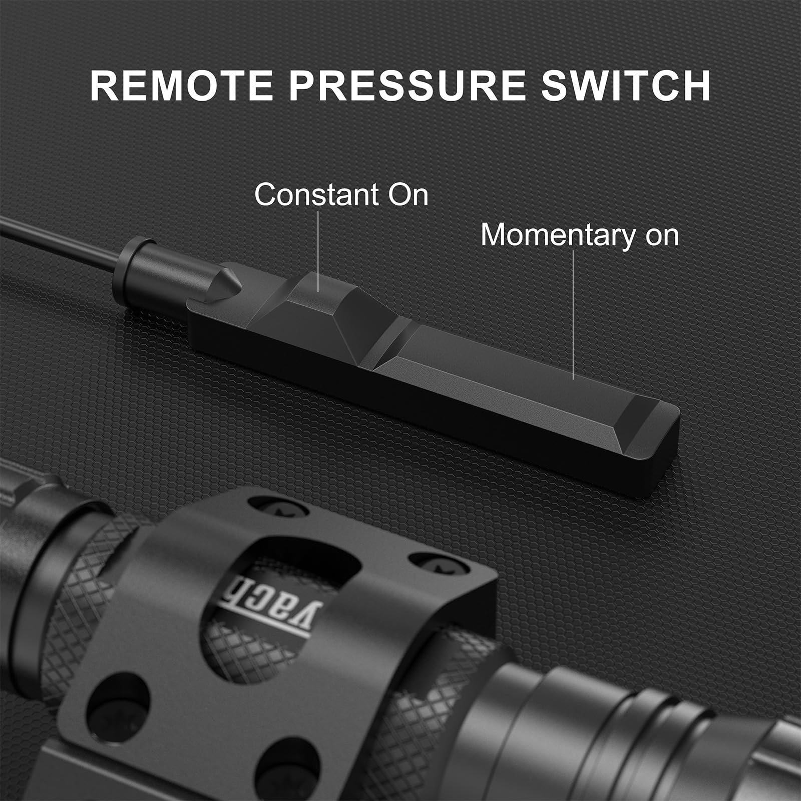 Feyachi 1200 Lumen Tactical Flashlight - LED Weapon Light with Picatinny/M-LOK Rail Mount & Pressure Switch - Perfect for Hunting, Camping, and Home Defense