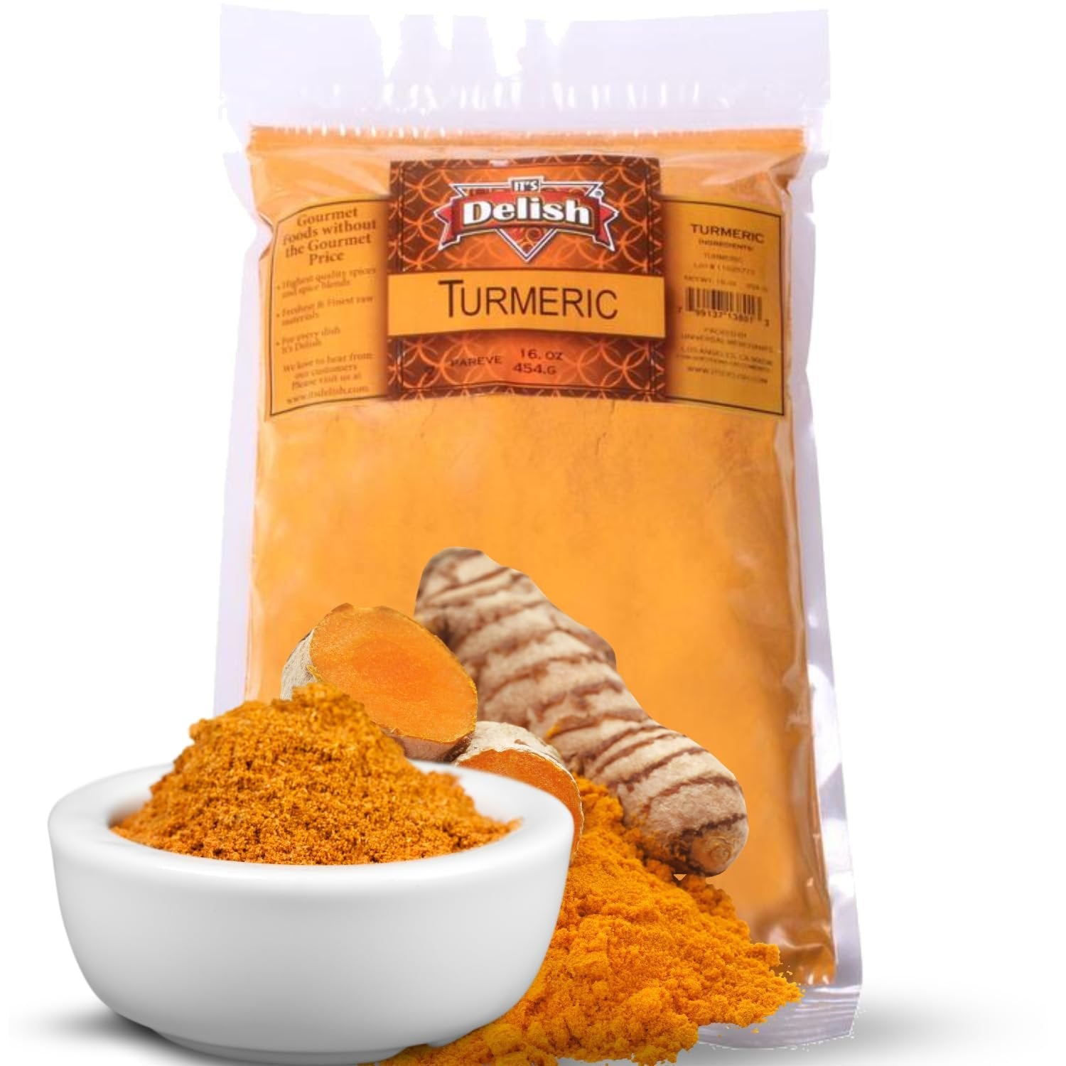 Organic Turmeric Powder with 95% Curcumin - Premium Ground Turmeric Root for Cooking, Tea & Health Benefits - USDA Certified for Smoothies, Golden Milk & Recipes