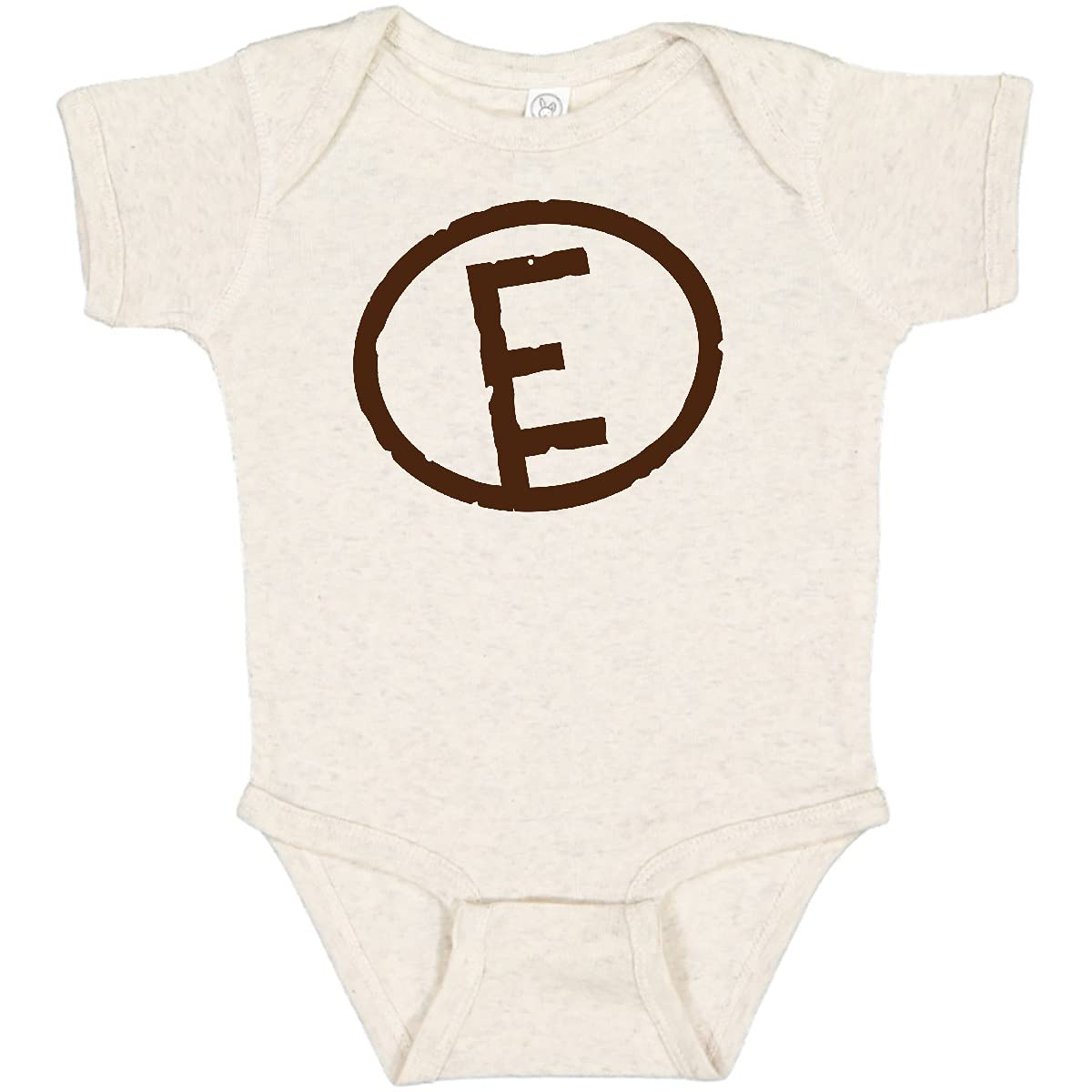Inktastic Custom Monogram Letter E Baby Bodysuit - Personalized Baby Onesie for Boys & Girls - Perfect for Newborn Gifts, Photo Shoots & Everyday Wear