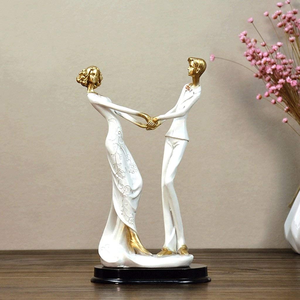 WYBFZTT-188 Handmade Resin Couple Sculpture - Elegant Wedding Gift, Home Decor for Newlyweds, Romantic Housewarming Present | Perfect for Wedding Anniversaries, Valentine's Day & Home Decoration