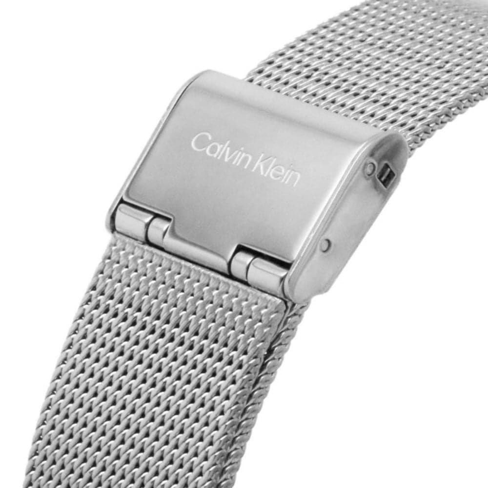 Calvin Klein Unisex Silver Dial Watch with Milanese Strap 25200033 - Perfect for Business, Casual & Everyday Wear