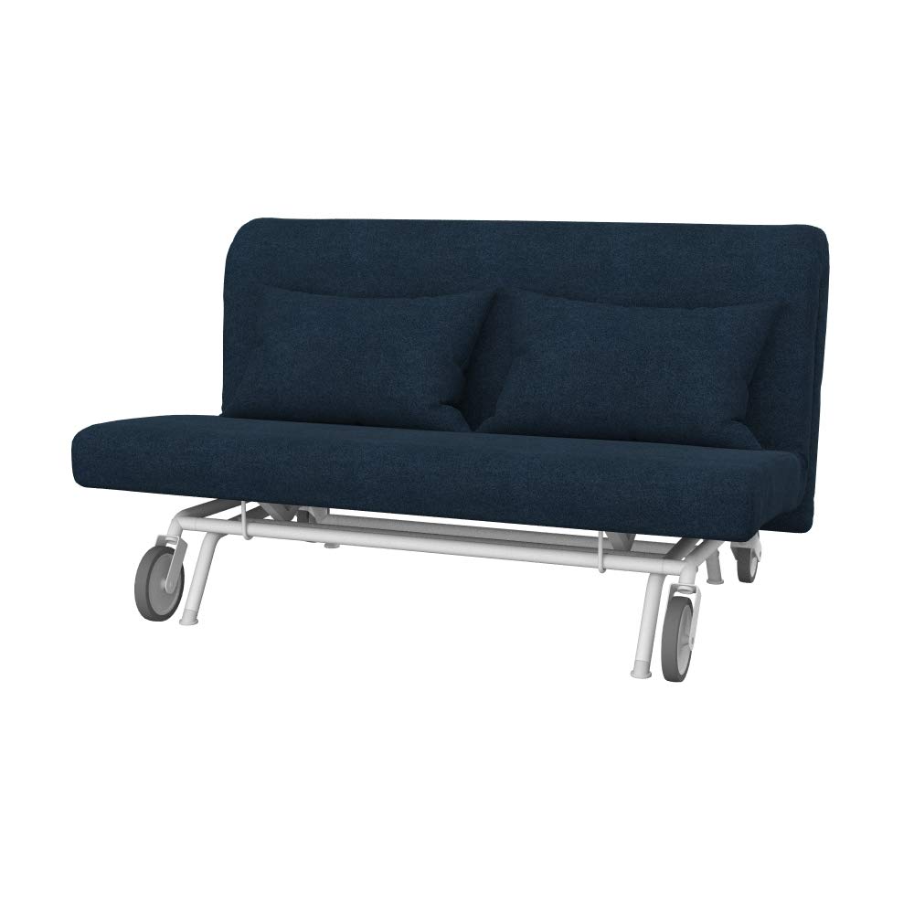 SOFERIA Replacement Cover for 2-Seat PS Sofa Bed - Durable Denim Fabric - Perfect for Living Room, Guest Room & Small Spaces