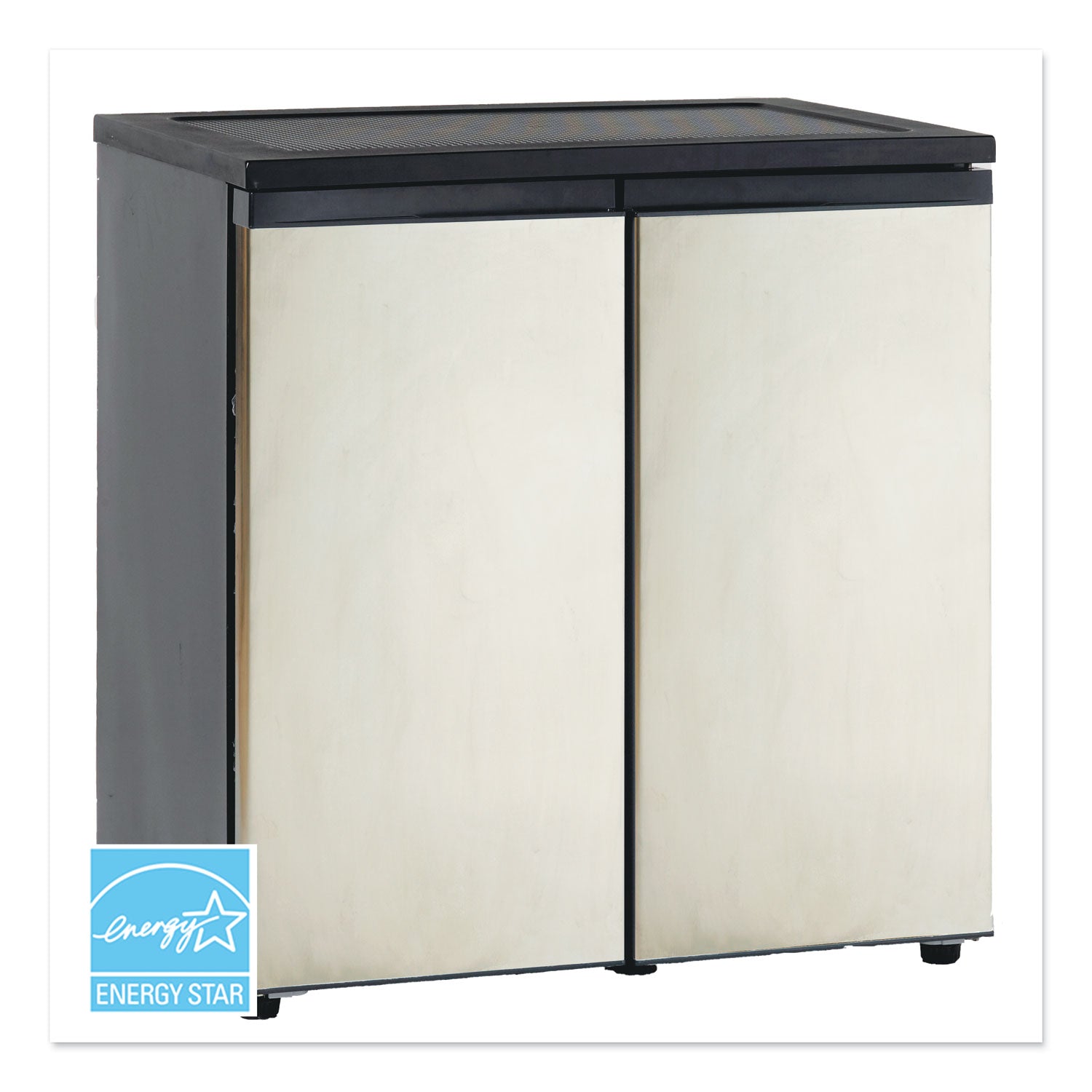 Avanti 5.5 Cubic Feet Side by Side Refrigerator Freezer with Adjustable Shelves - Energy Efficient Black Platinum Finish - Perfect for Small Apartments, Dorms & Office Break Rooms