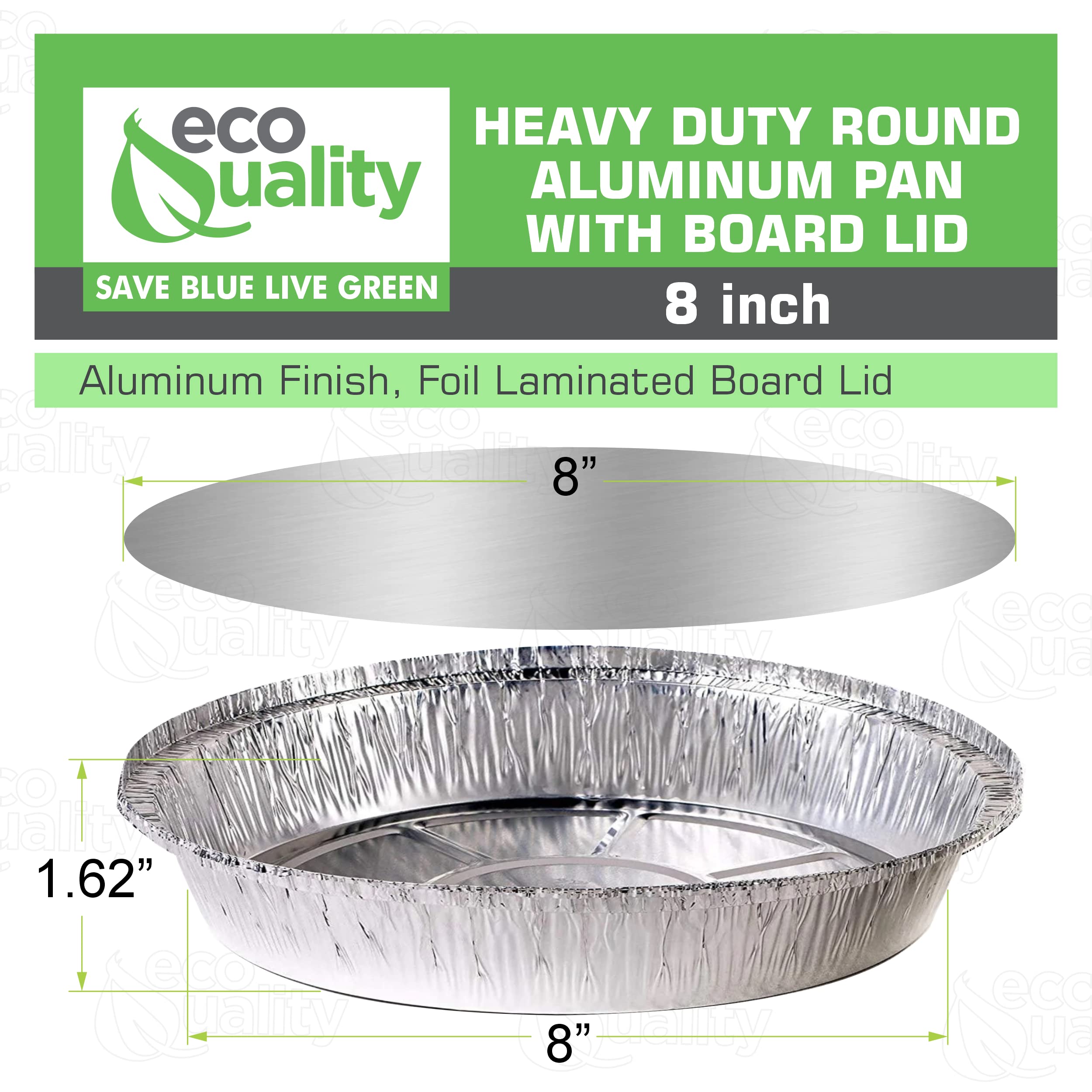 (400 Pack) 8 Inch Disposable Round Aluminum Foil Pans with Board Lids - Eco-Friendly Baking & Catering Containers for Restaurants, Parties, Meal Prep & Food Storage | Perfect for Cakes, Pies, Lasagna & Takeout Meals