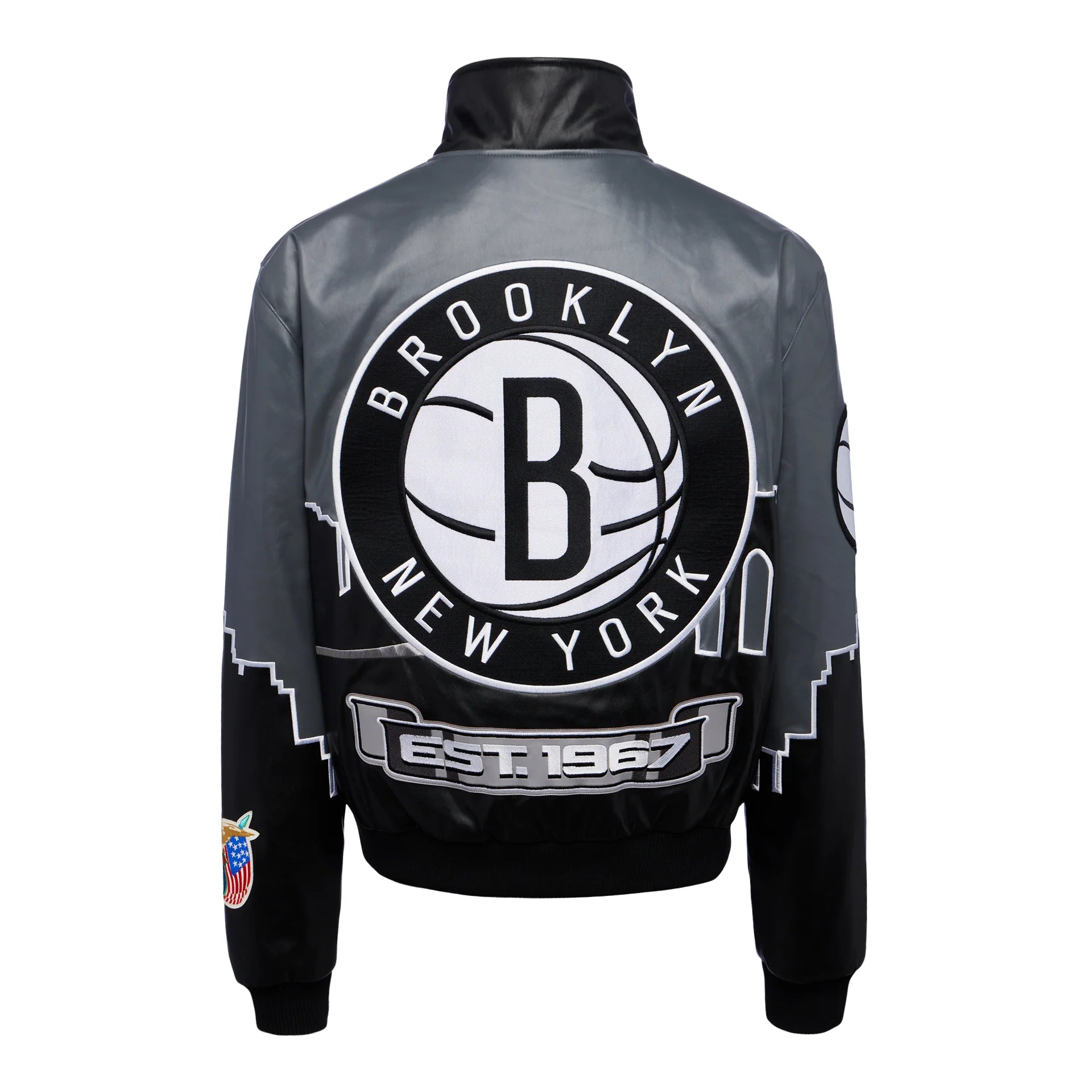 Brooklyn Nets Skyline Vegan Leather Jacket - NBA Fan Apparel, Cruelty-Free Fashion for Men & Women | Perfect for Basketball Games, Streetwear, and Casual Outfits