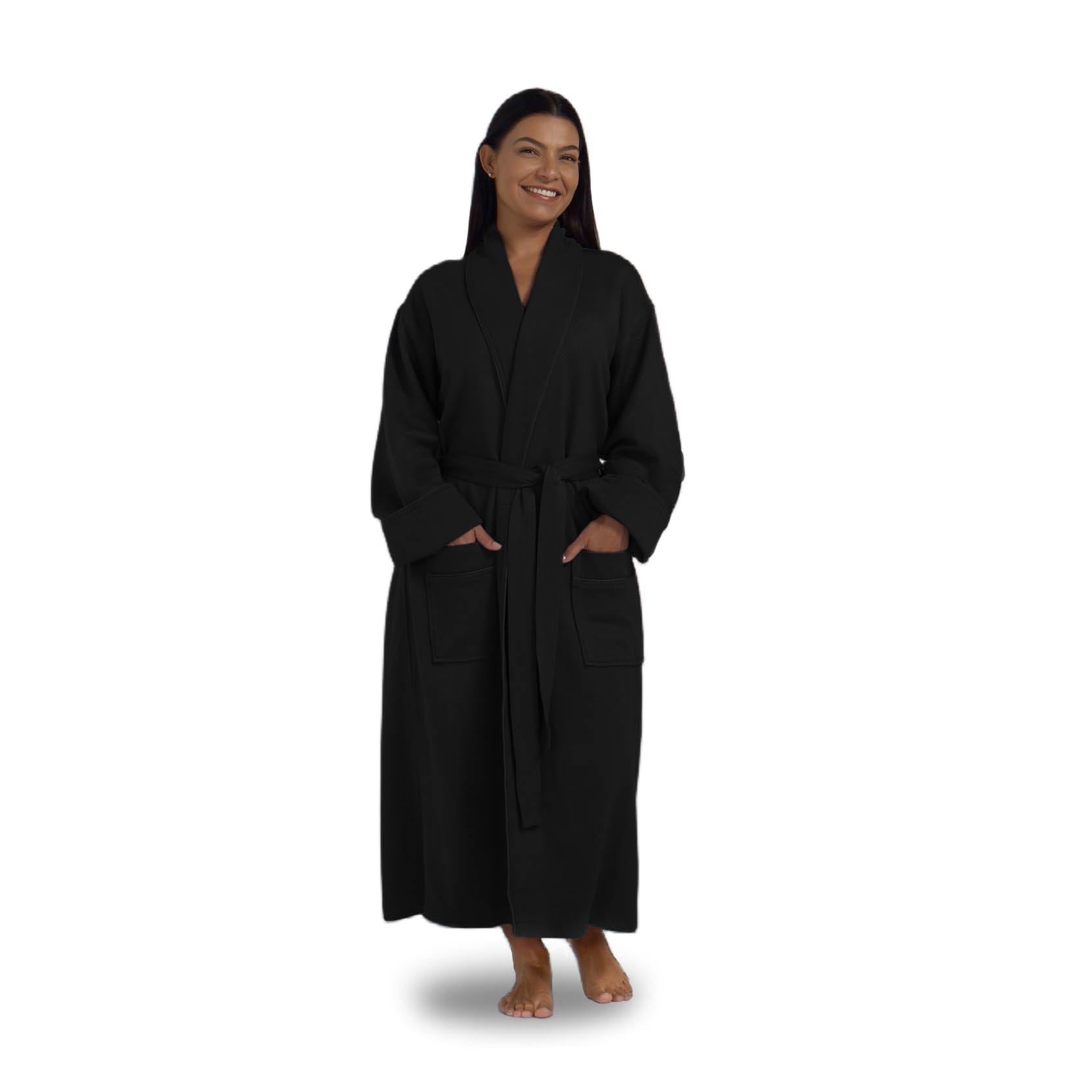 Boca Terry Women's Soft Waffle Knit Robe - Long Luxurious Spa Bathrobe for Resort & Hotel Use - Cozy Loungewear for Relaxation at Home or Vacation
