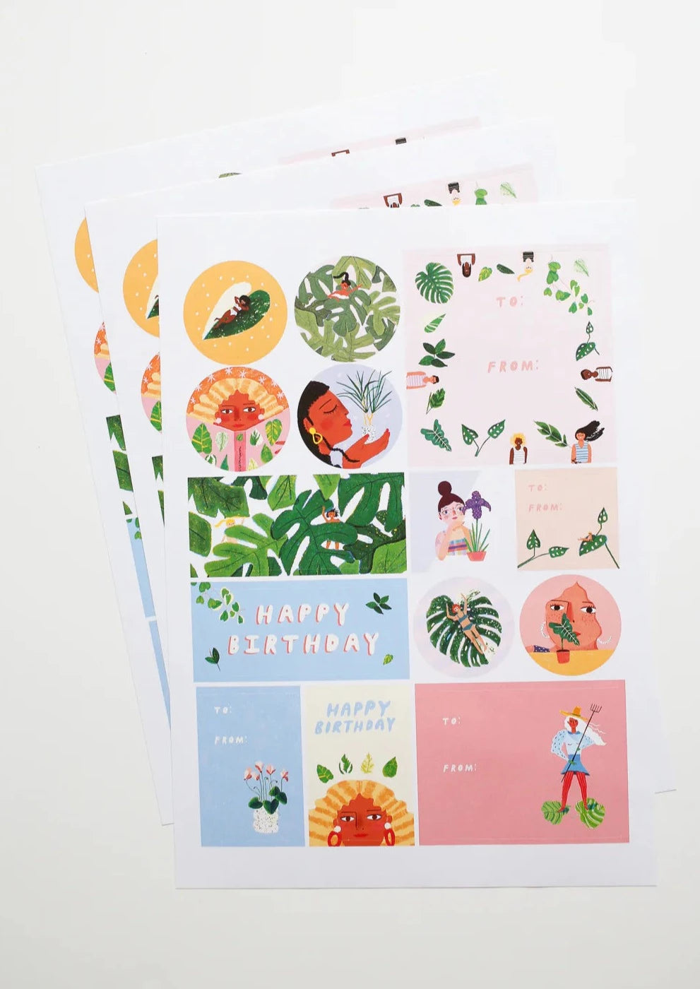 House Plants Sticker Set - 50+ Waterproof Vinyl Decals for Laptops, Water Bottles & DIY Crafts - Perfect for Plant Lovers, Home Decor & Scrapbooking