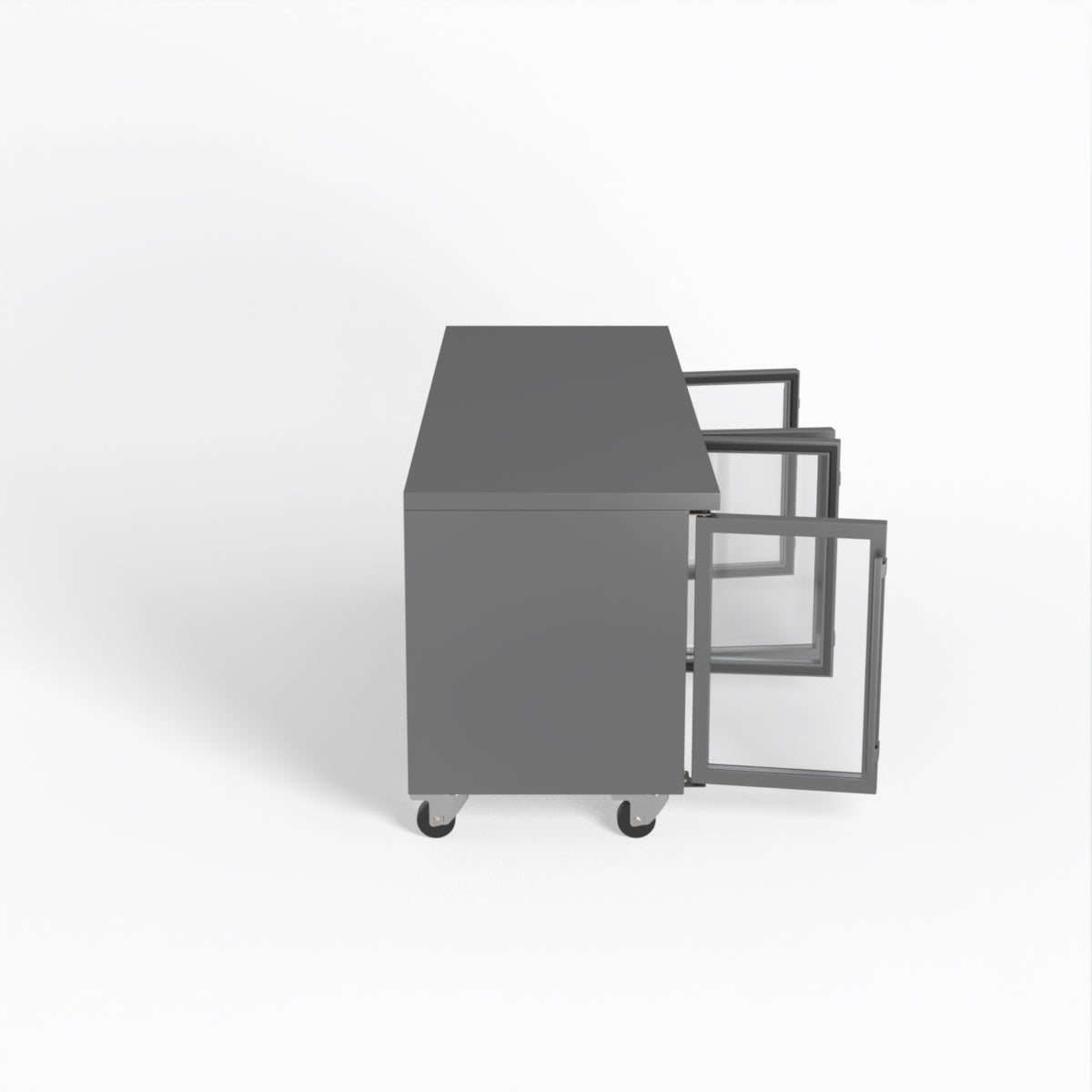 AG 4 Glass Door Commercial Worktop Refrigerator - Under Counter Fridge for Restaurants, Bars & Kitchens | Perfect for Food Storage & Beverage Cooling