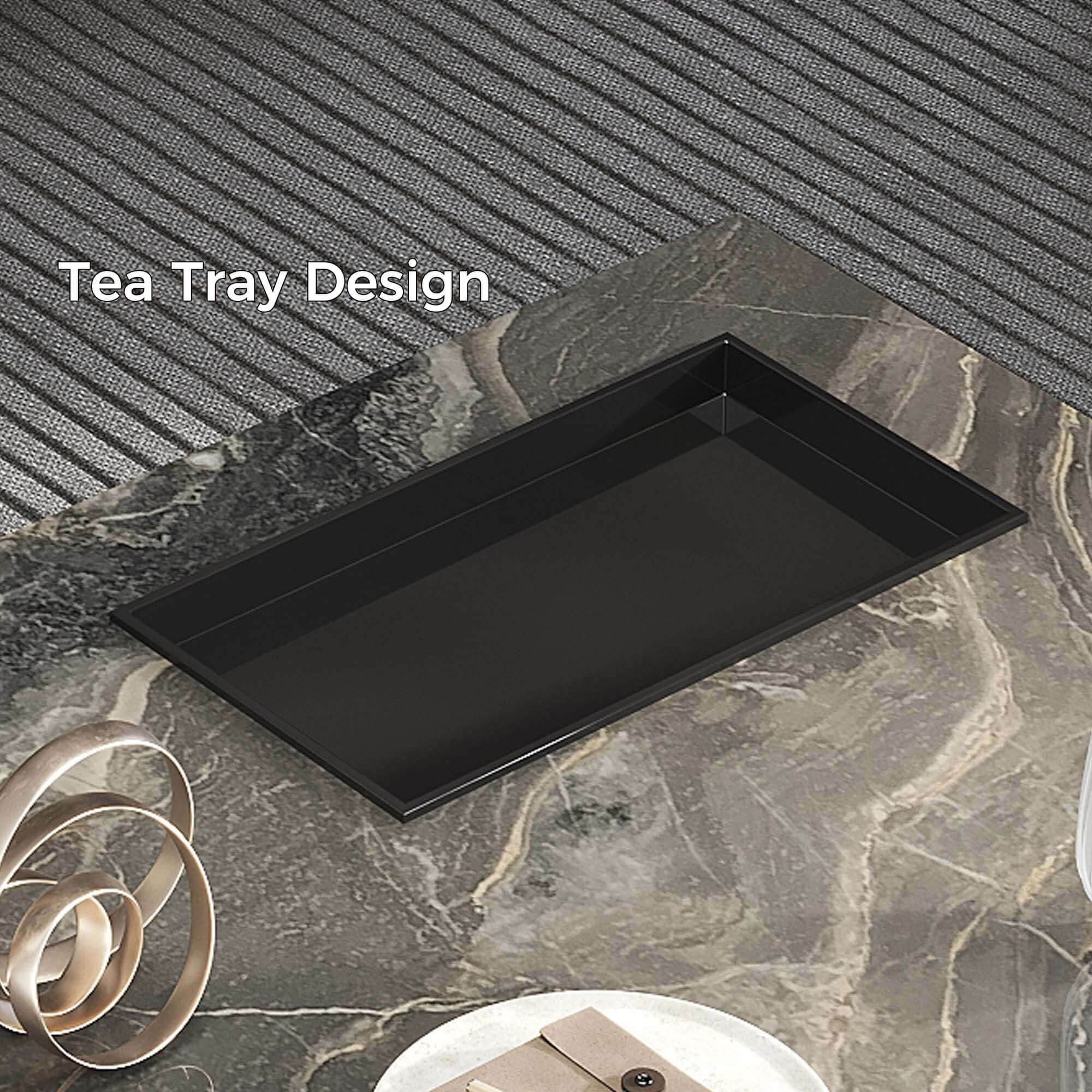 Modern Luxury Sintered Stone Rectangle Coffee Table - Minimalist Living Room Centerpiece for Home Decor & Entertaining